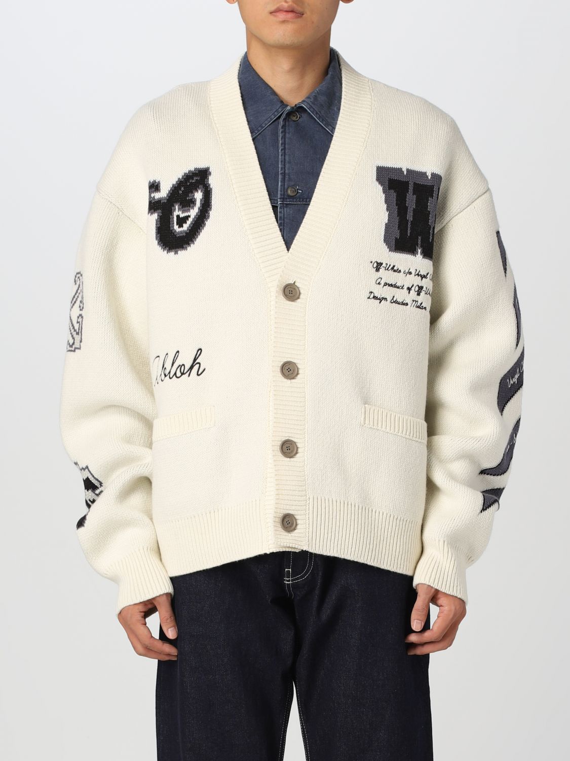 OFF-WHITE Cardigan OFF-WHITE Men colour Beige