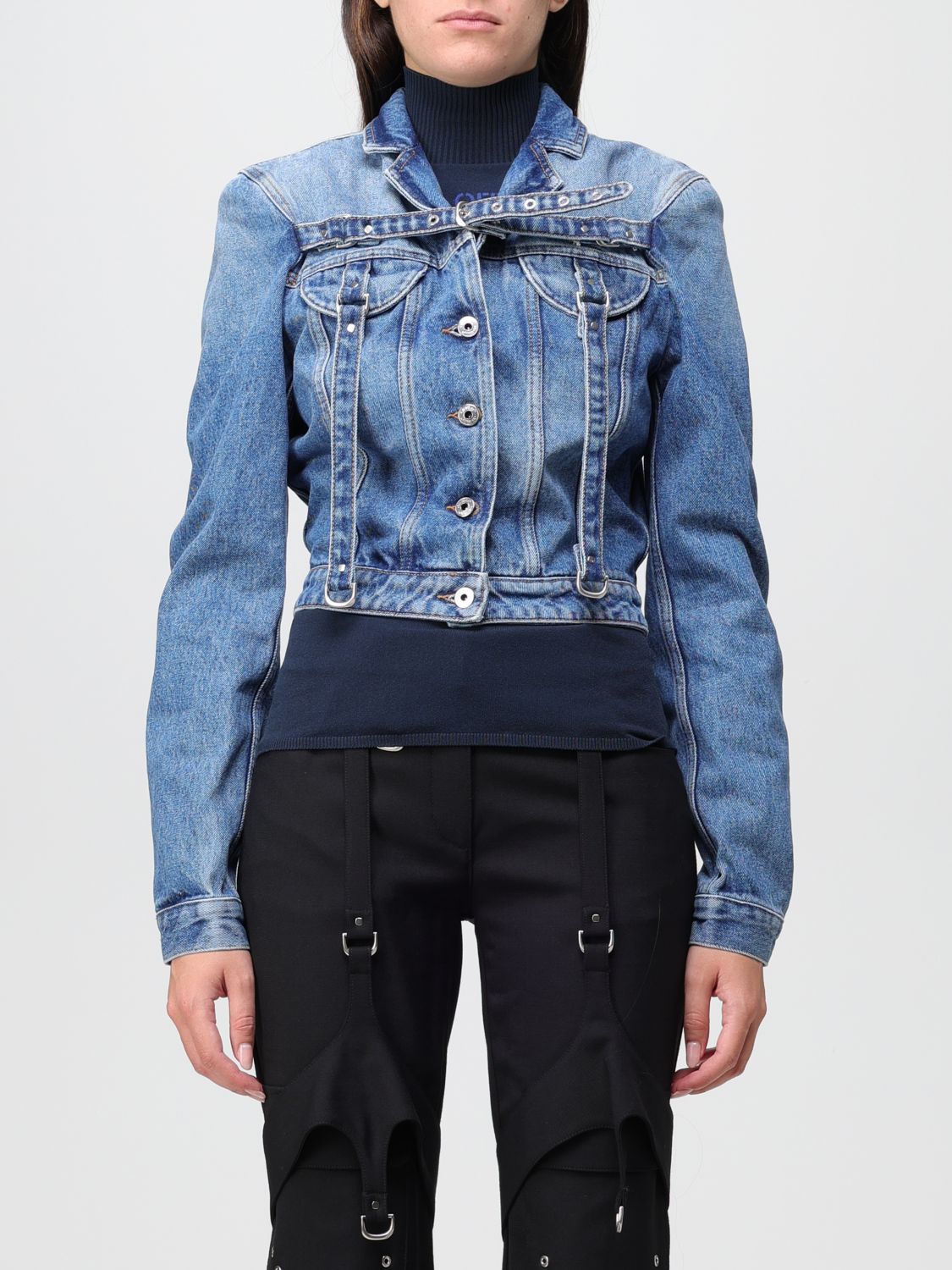 OFF-WHITE Jacket OFF-WHITE Woman colour Blue