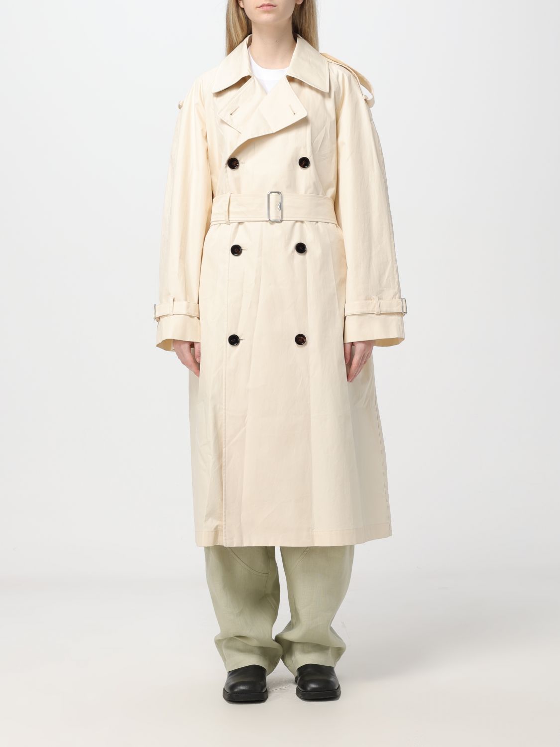 Burberry Trench Coat BURBERRY Woman color Ivory