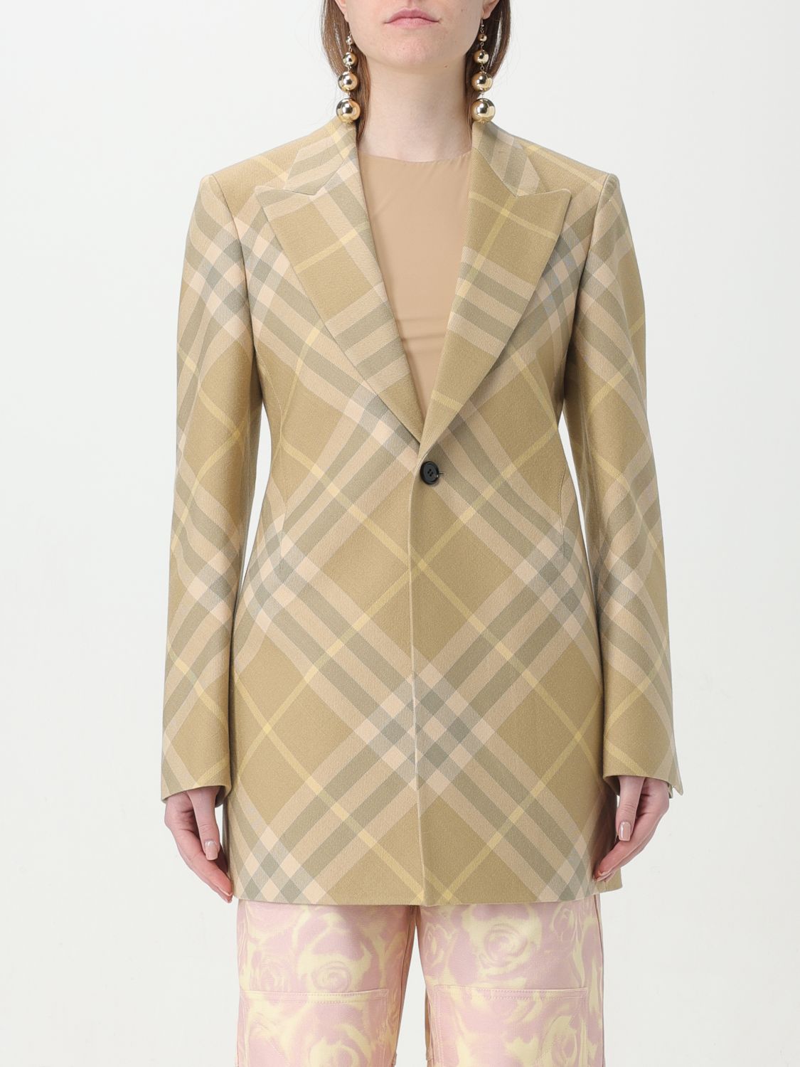 Burberry Blazer BURBERRY Woman colour Beige