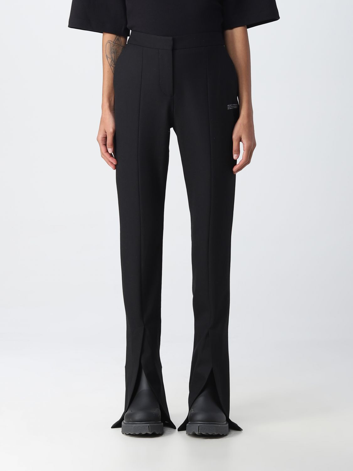 OFF-WHITE Trousers OFF-WHITE Woman colour Black