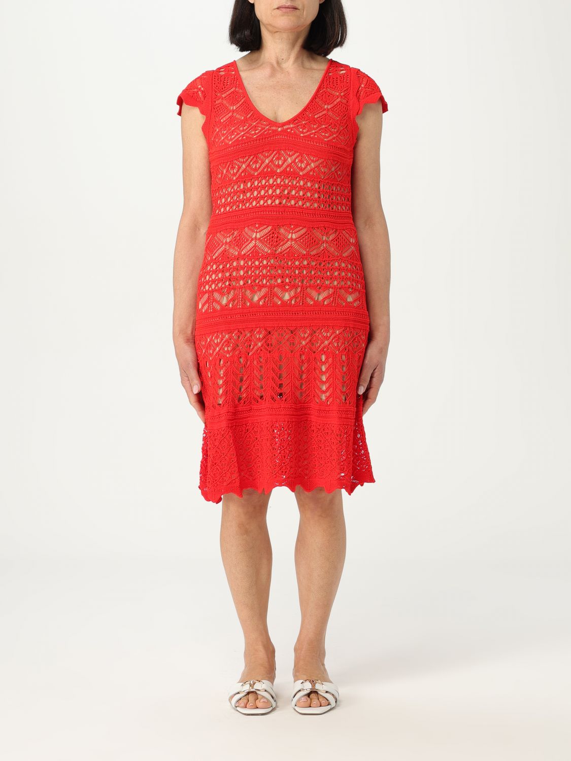 Twinset Dress TWINSET Woman colour Coral
