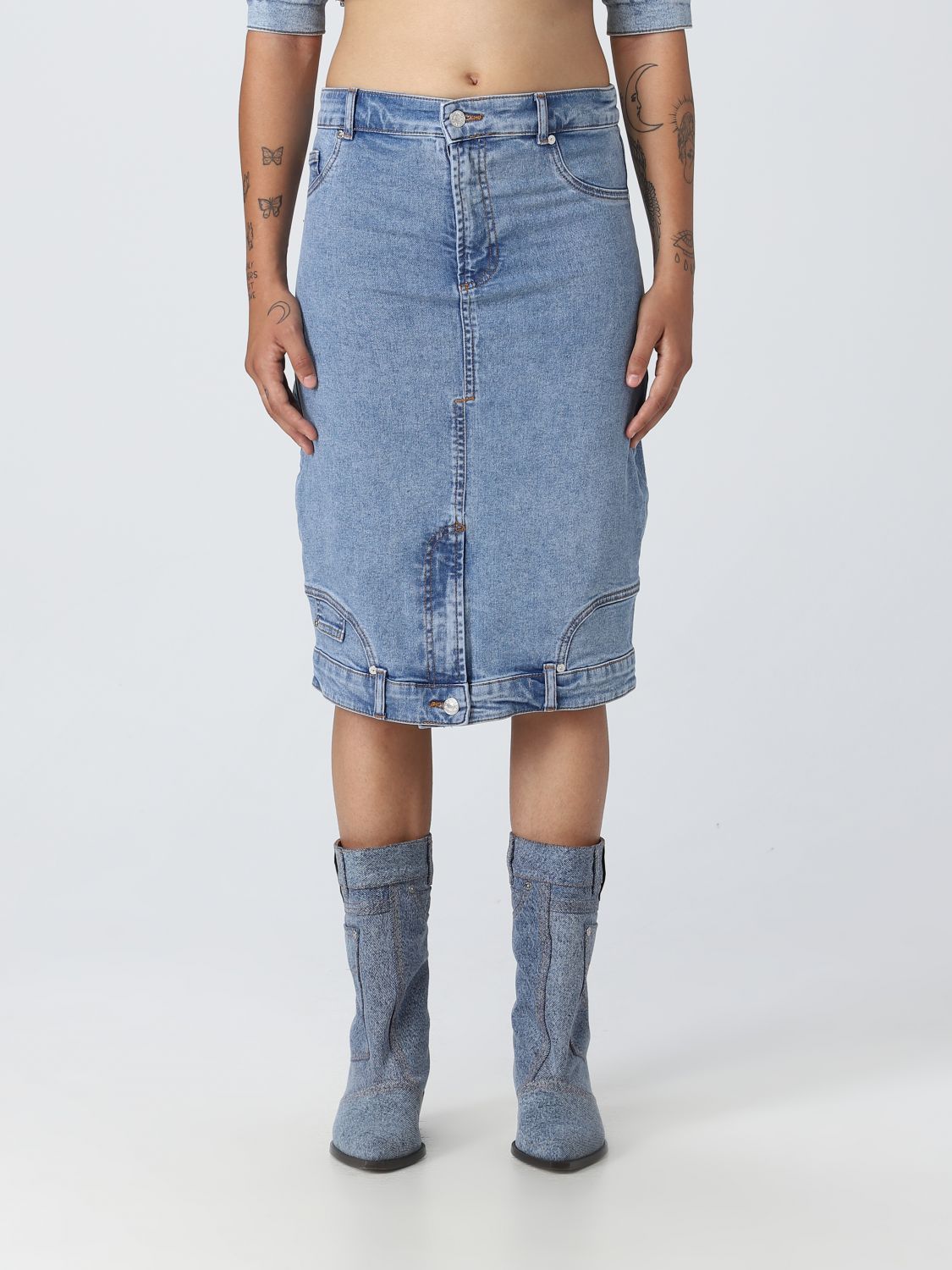 Moschino Jeans Skirt MOSCHINO JEANS Woman colour Denim