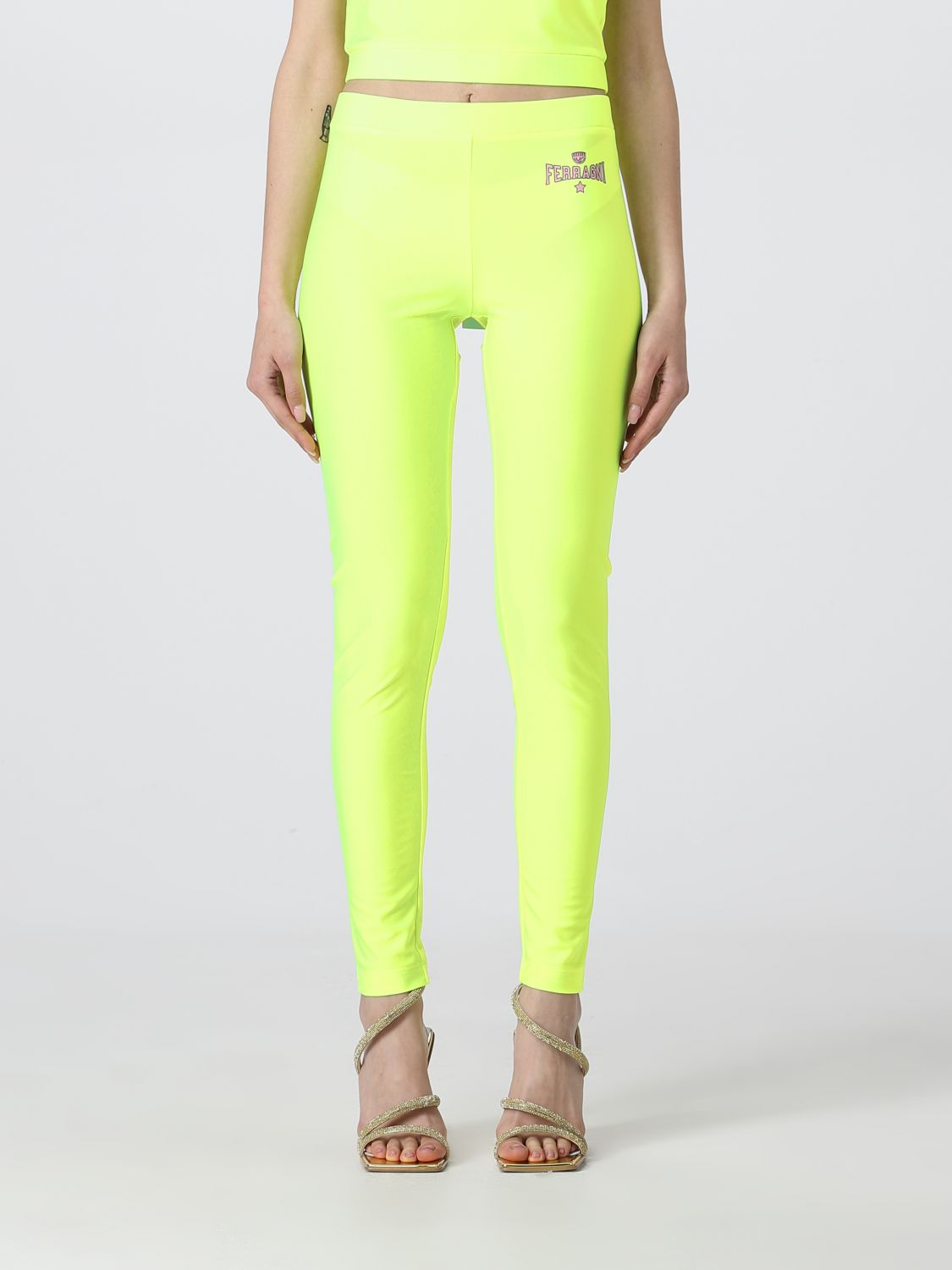 CHIARA FERRAGNI Trousers CHIARA FERRAGNI Woman colour Yellow