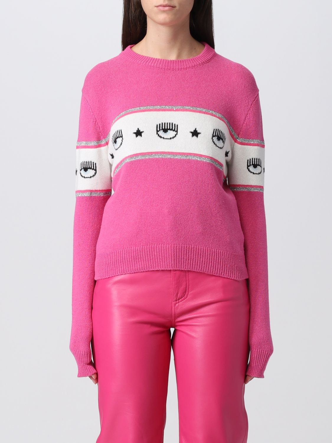 CHIARA FERRAGNI Jumper CHIARA FERRAGNI Woman colour Pink