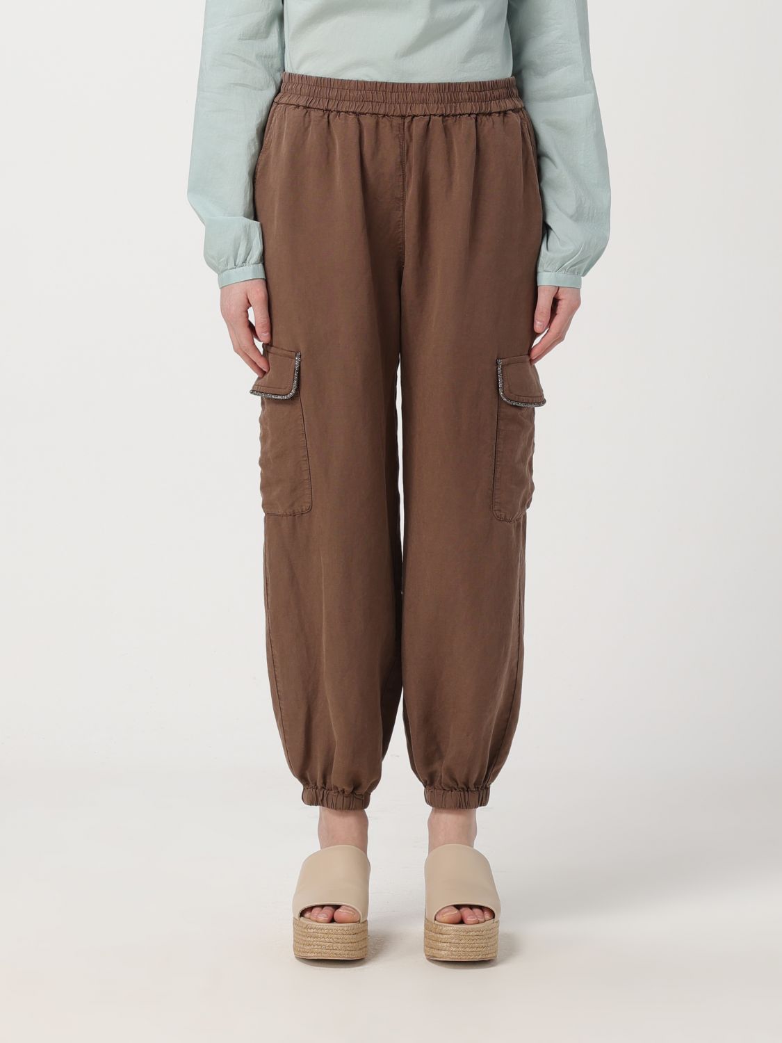 Bazar Deluxe Trousers BAZAR DELUXE Woman colour Brown