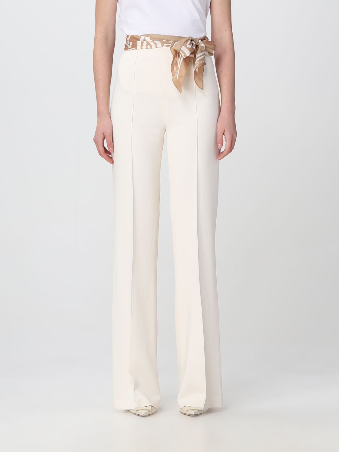 Elisabetta Franchi Trousers ELISABETTA FRANCHI Woman colour Butter