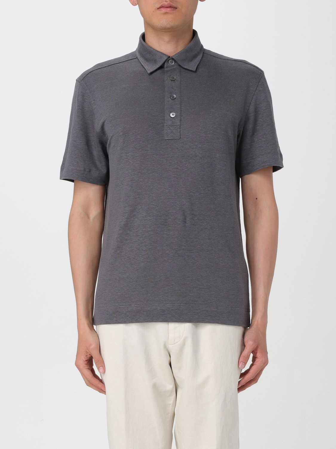 zegna Polo Shirt ZEGNA Men colour Grey