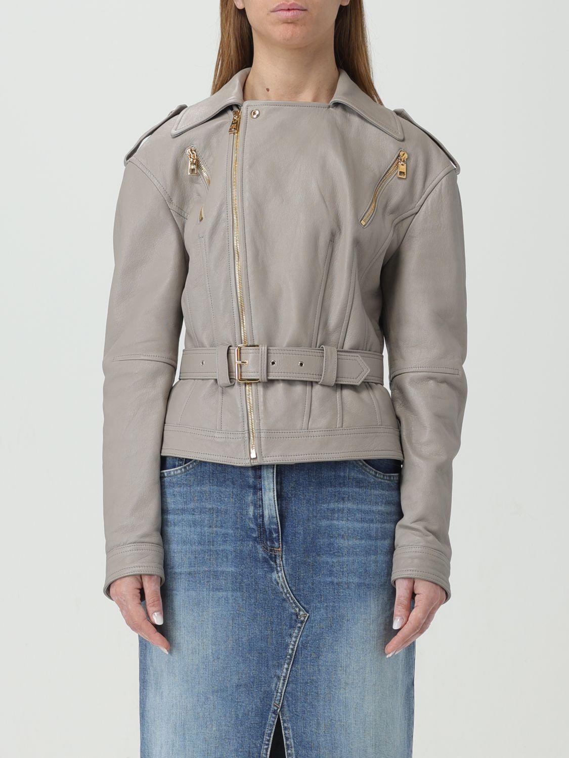 Elisabetta Franchi Jacket ELISABETTA FRANCHI Woman colour Grey