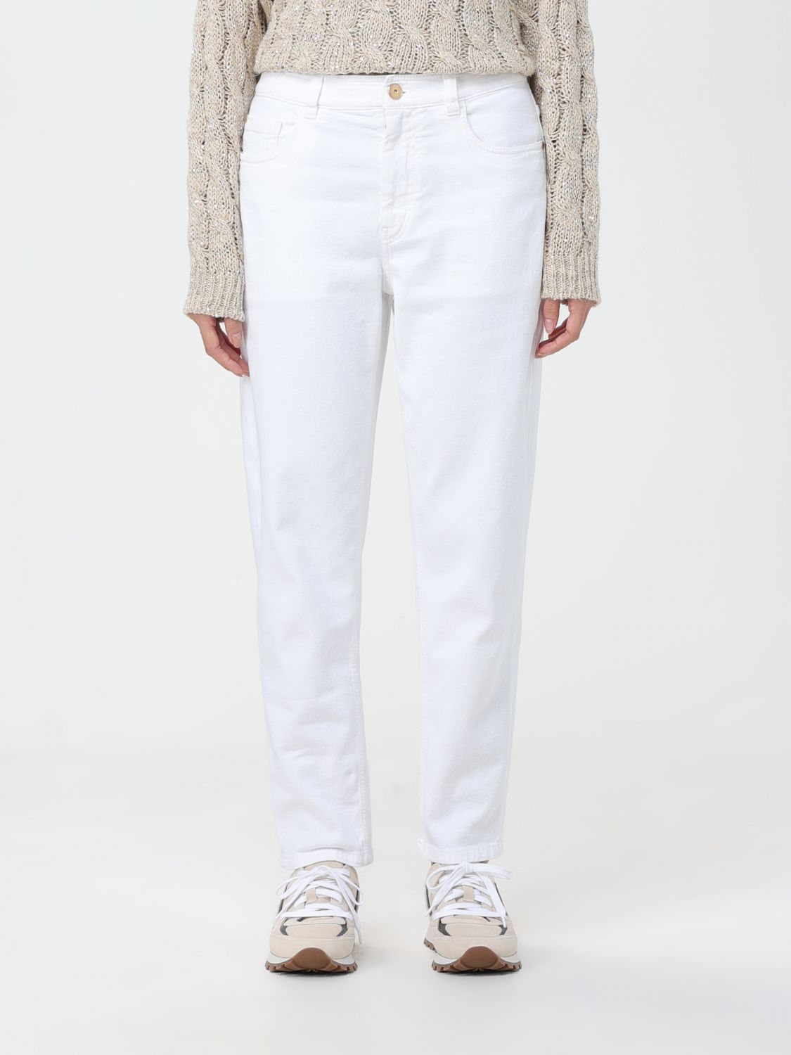 Brunello Cucinelli Jeans BRUNELLO CUCINELLI Woman colour White