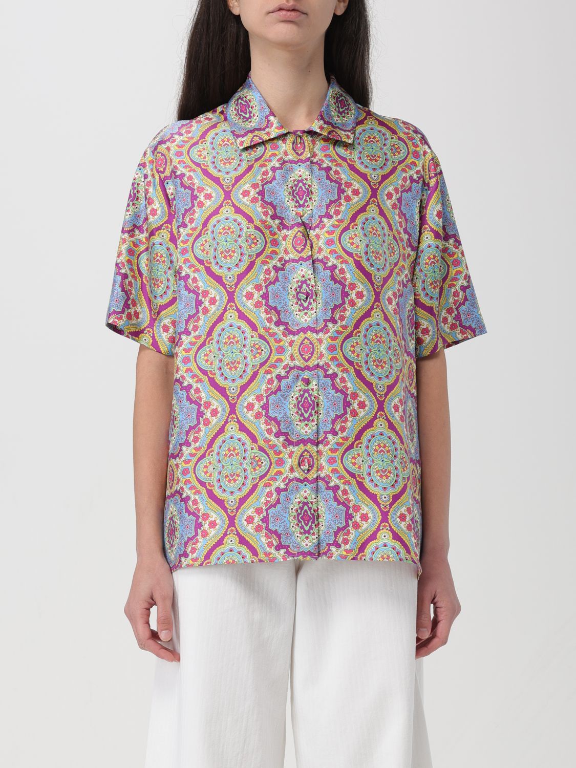 Etro Shirt ETRO Woman colour Gnawed Blue