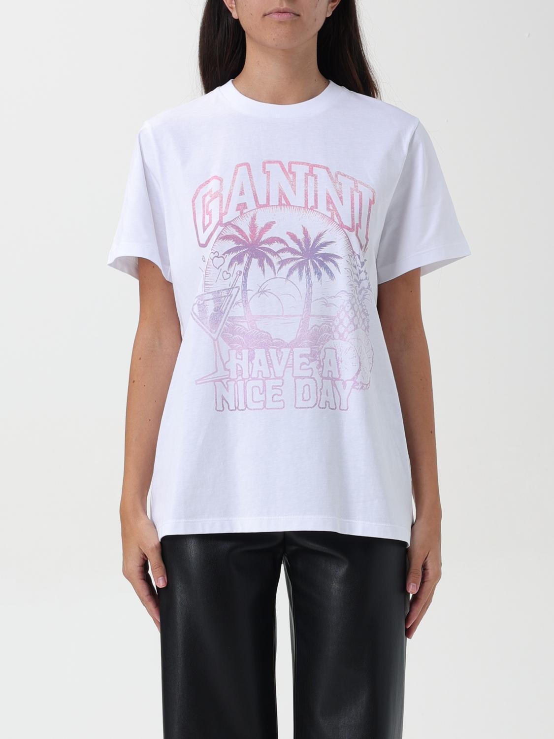 Ganni T-Shirt GANNI Woman color White