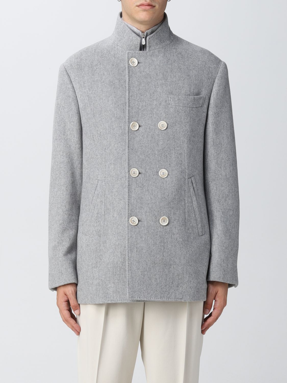 Brunello Cucinelli Coat BRUNELLO CUCINELLI Men colour Grey