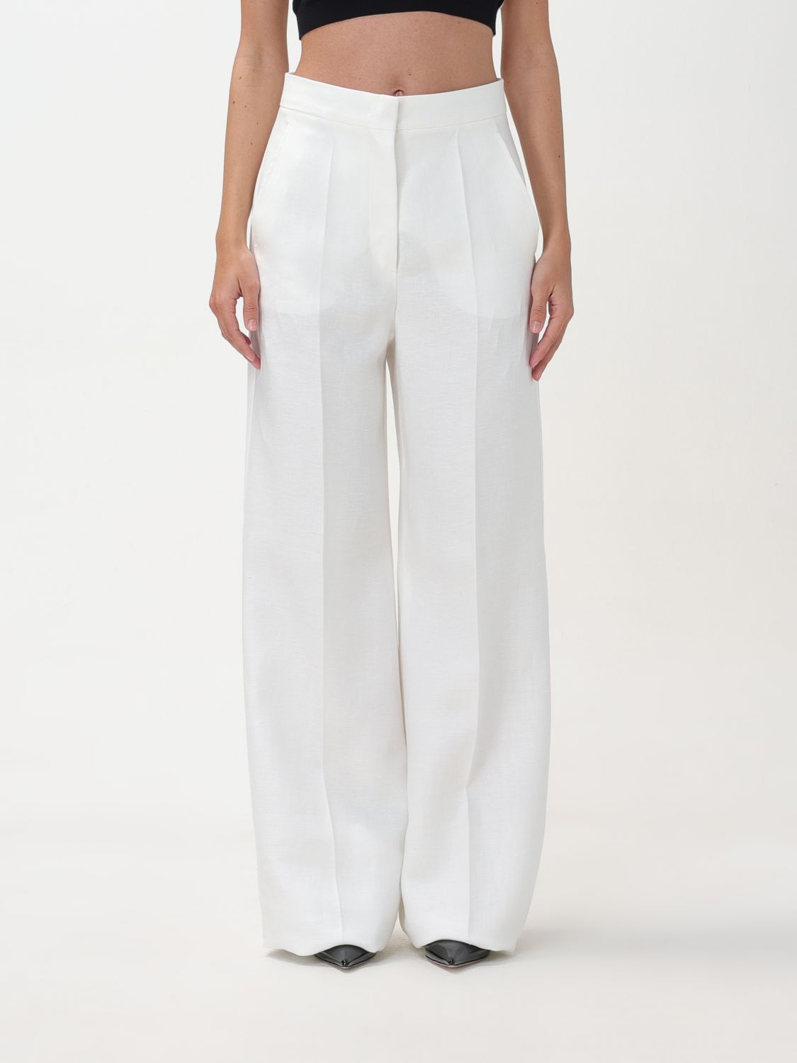 Max Mara Trousers MAX MARA Woman colour White