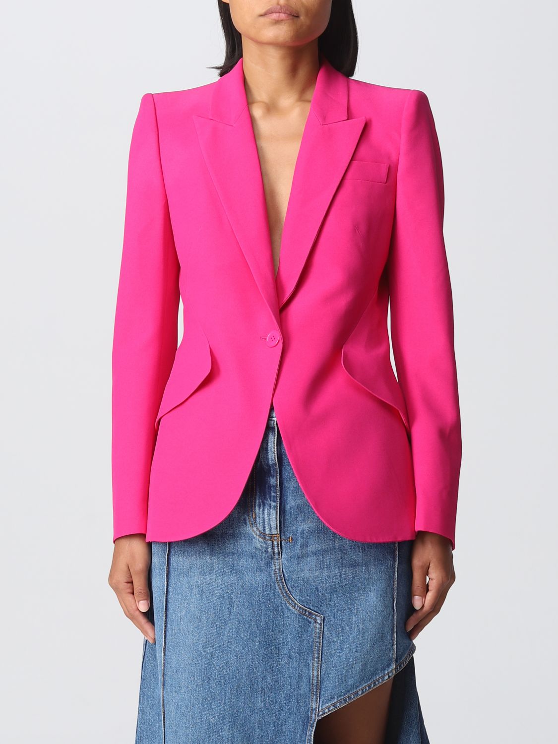 Alexander McQueen Blazer ALEXANDER MCQUEEN Woman colour Pink