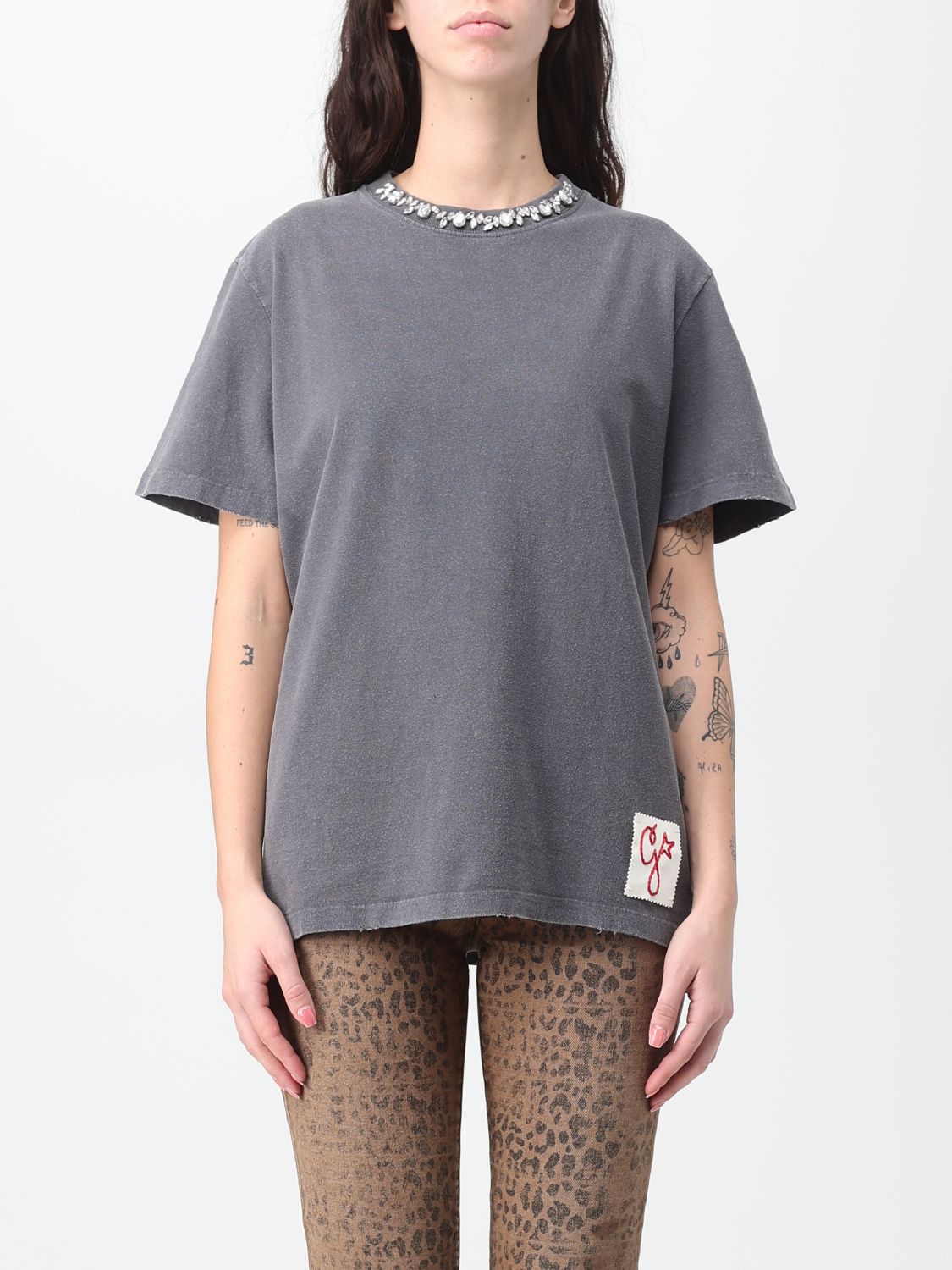 Golden Goose T-Shirt GOLDEN GOOSE Woman colour Charcoal