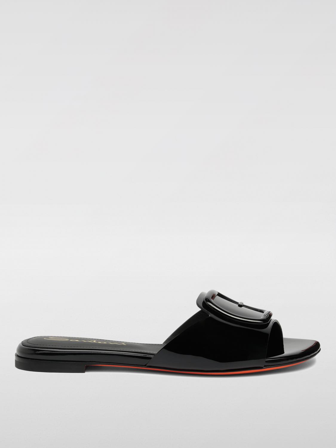 Santoni Flat Sandals SANTONI Woman color Black