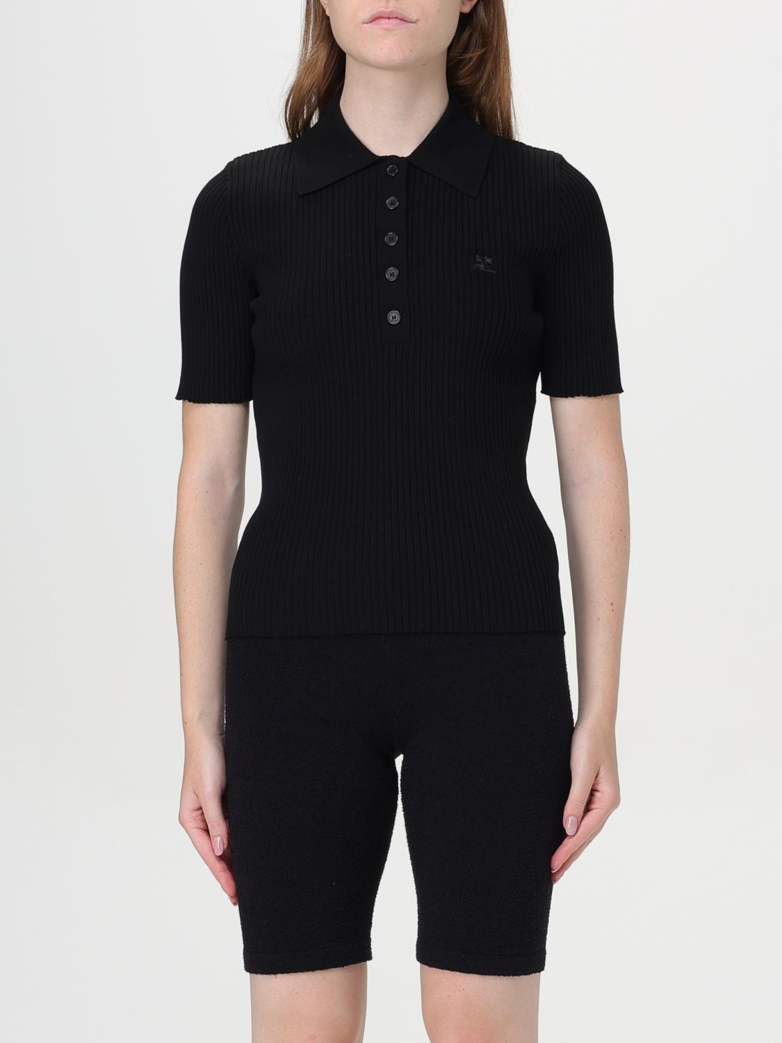 Courrèges Polo Shirt COURRÈGES Woman color Black