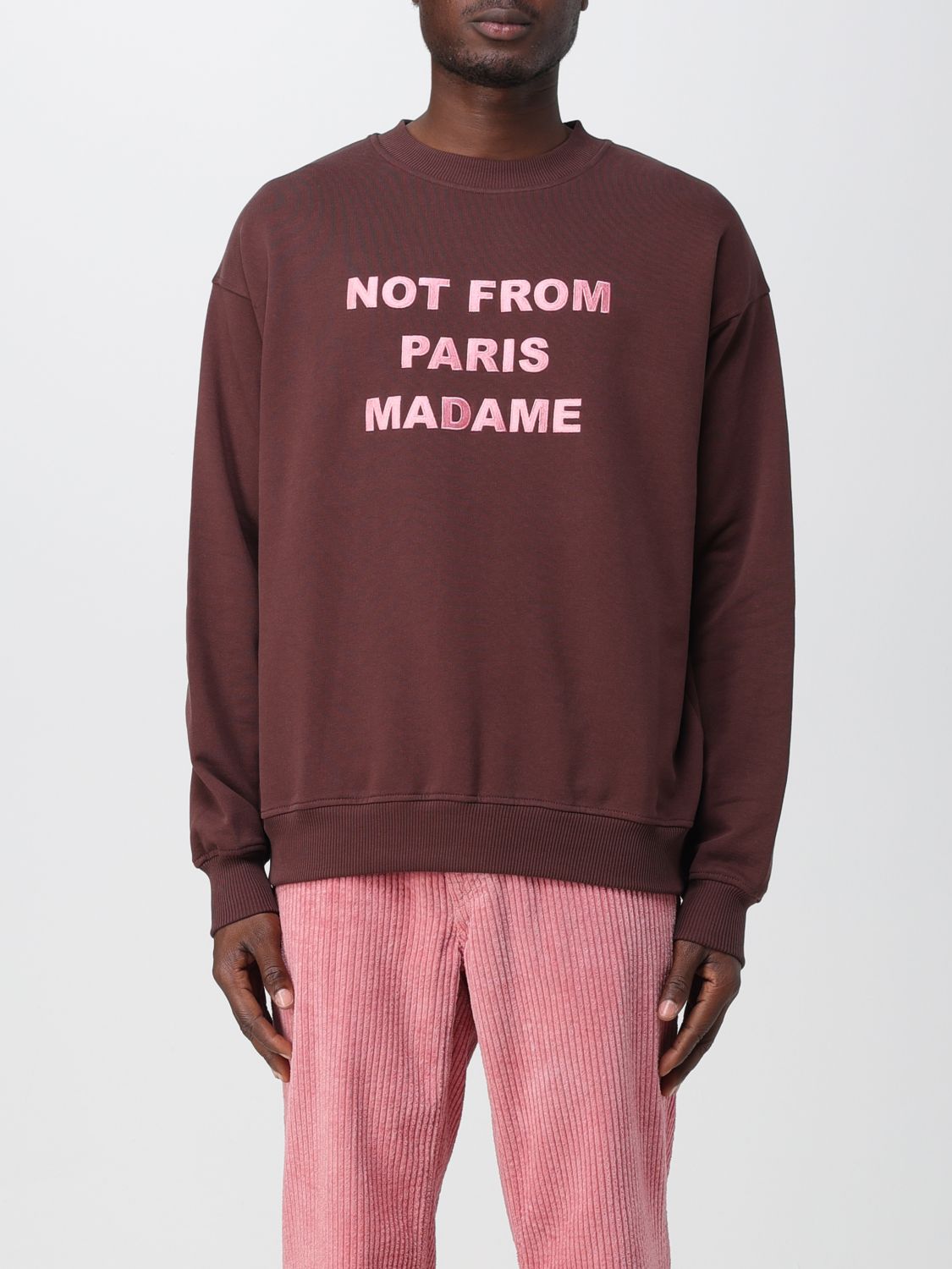 Drôle de Monsieur Sweatshirt DROLE DE MONSIEUR Men colour Brown