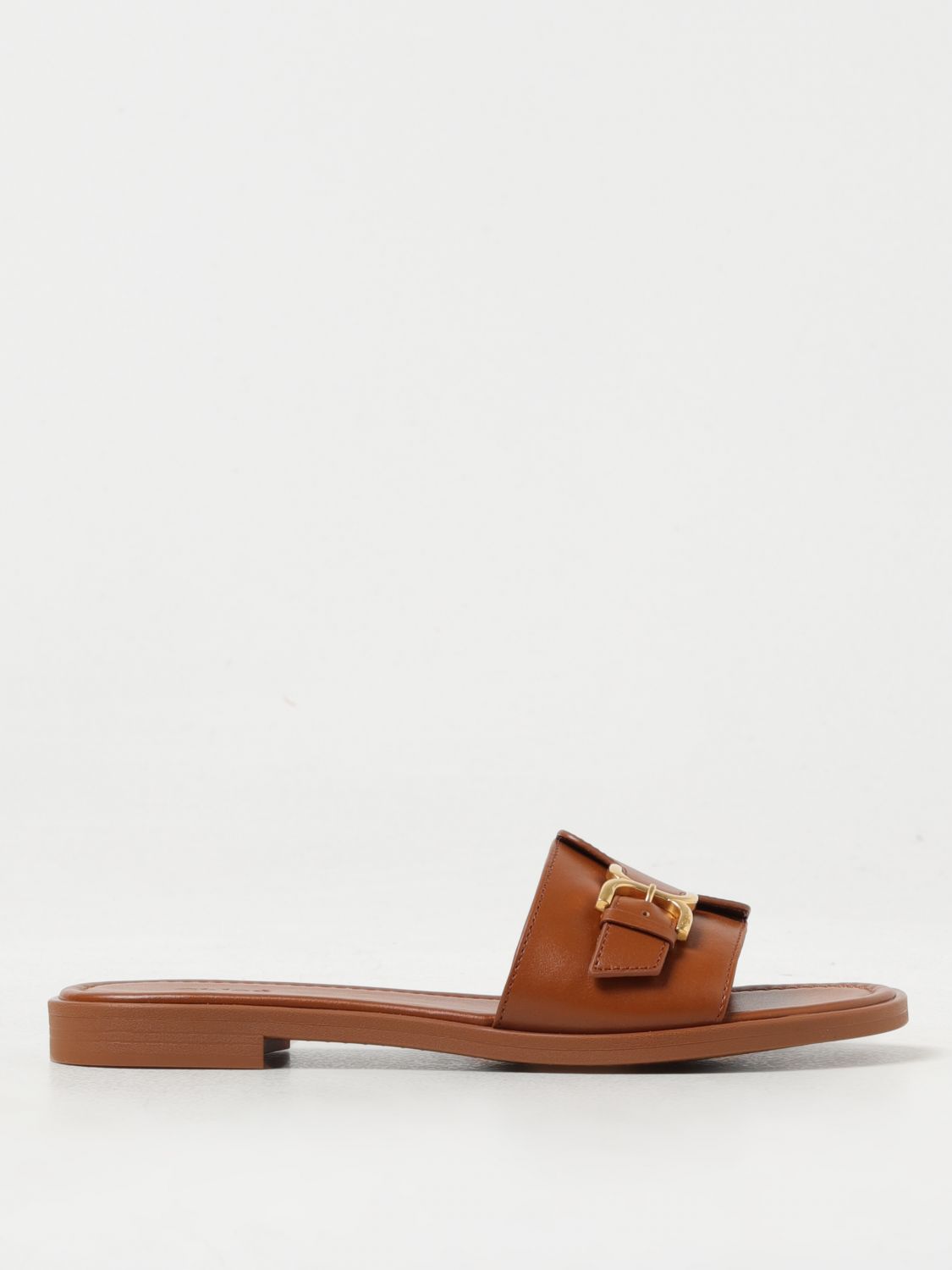 Chloé Flat Sandals CHLOÉ Woman colour Brown