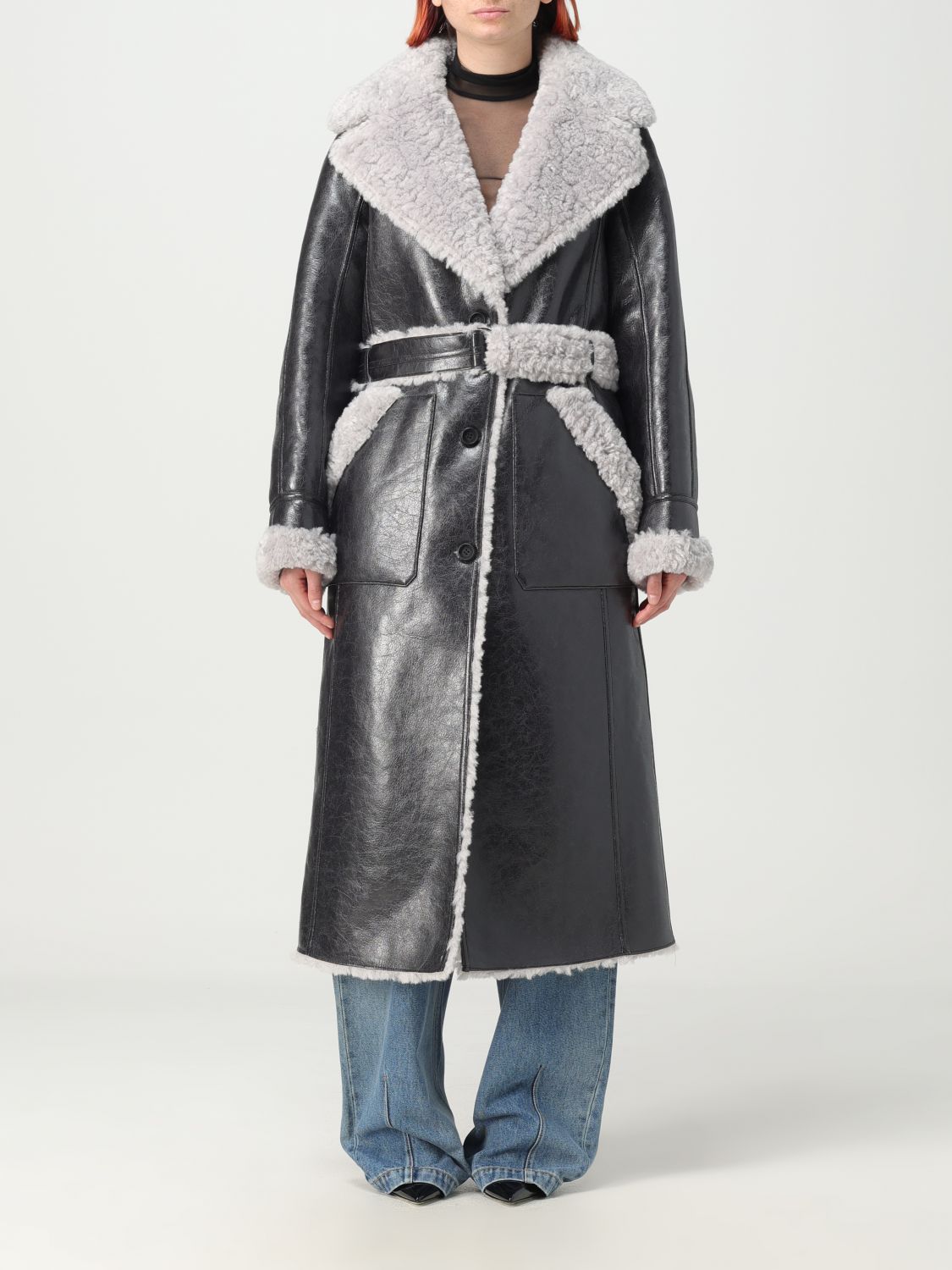 Urbancode Fur Coats URBANCODE Woman colour Black