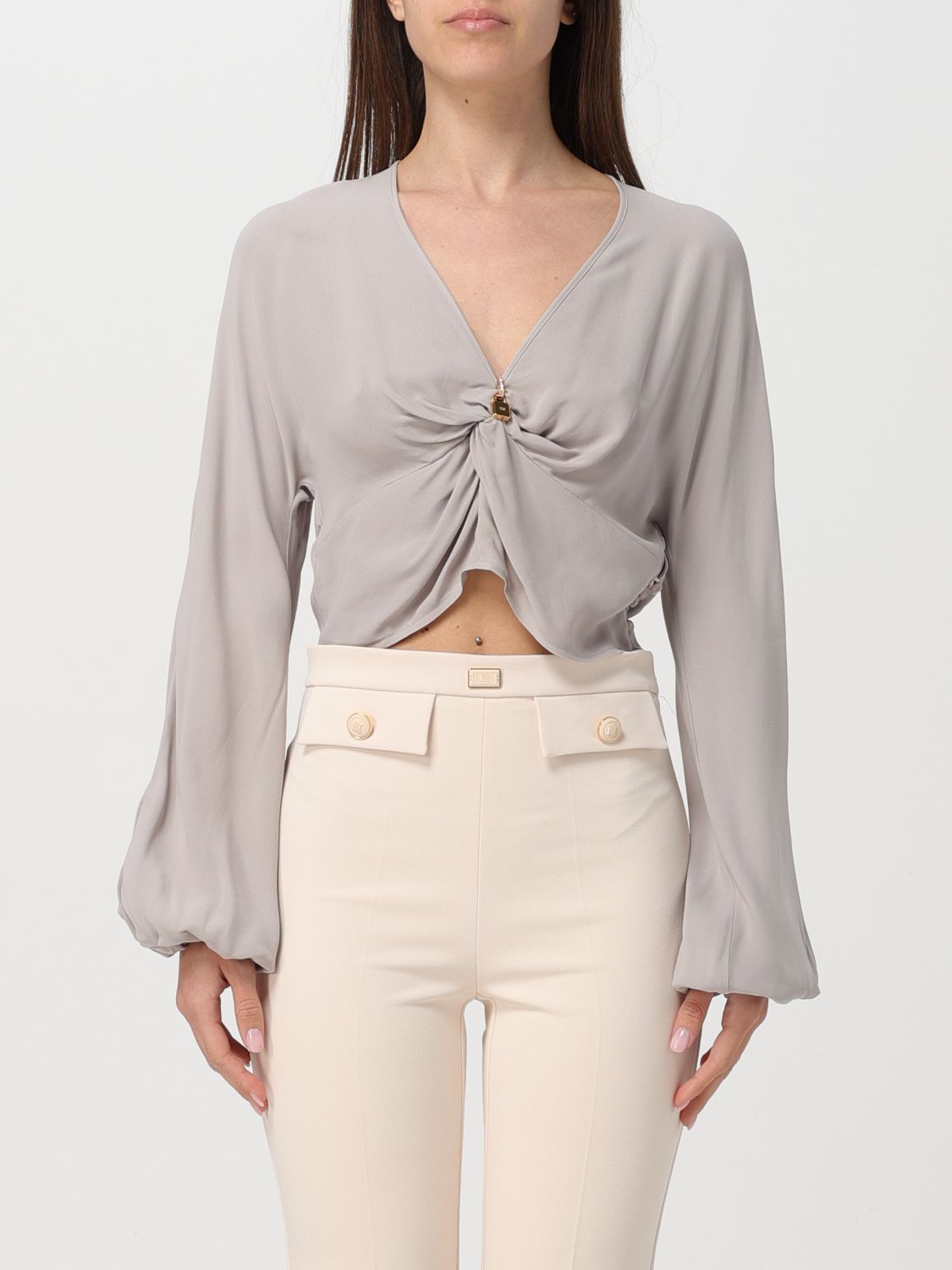 Elisabetta Franchi Top ELISABETTA FRANCHI Woman colour Pearl