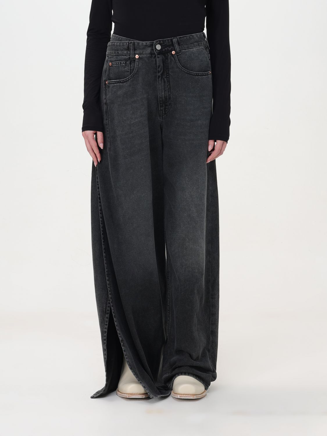 MM6 Maison Margiela Jeans MM6 MAISON MARGIELA Woman colour Charcoal