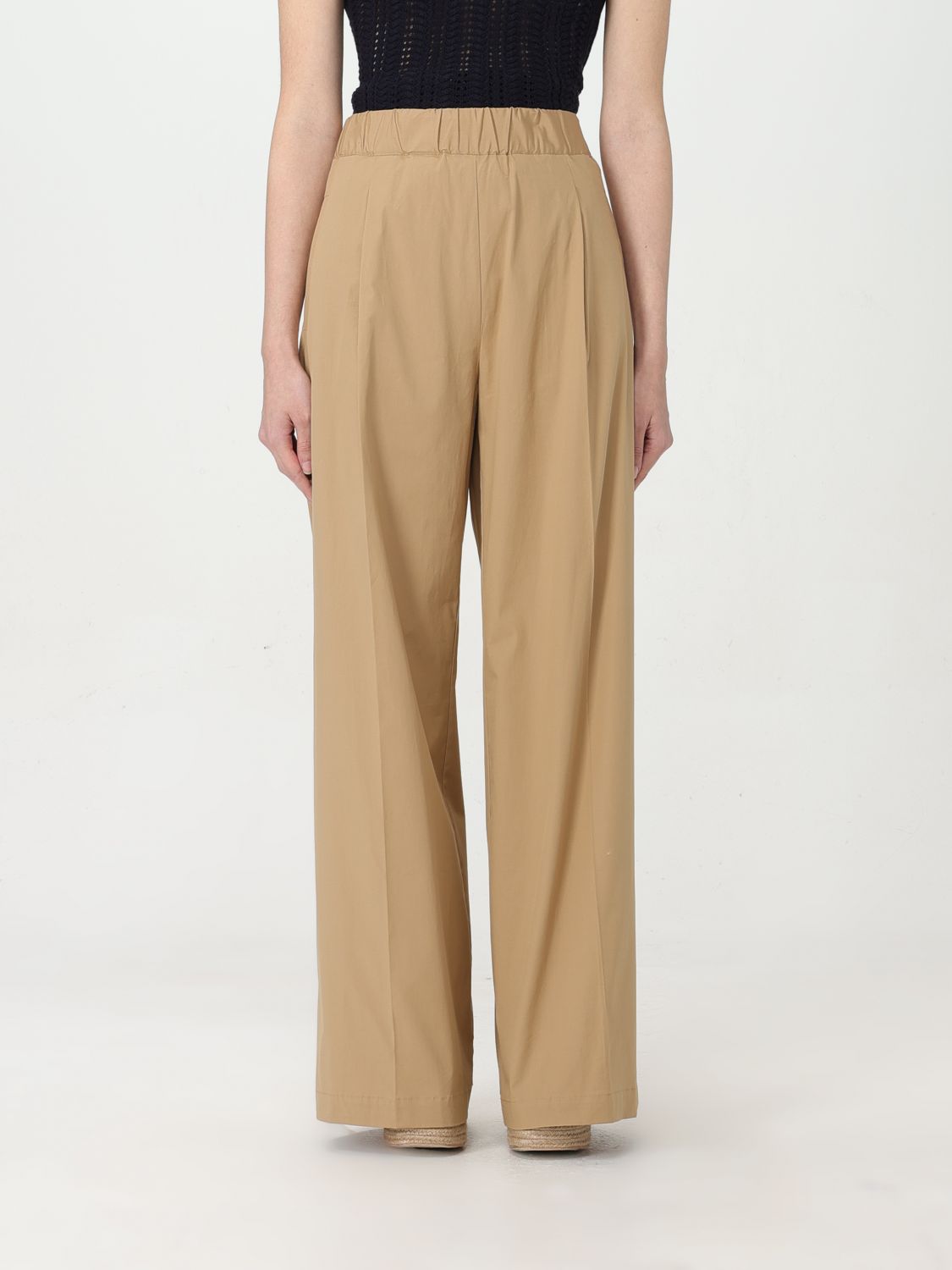 Semicouture Trousers SEMICOUTURE Woman colour Beige