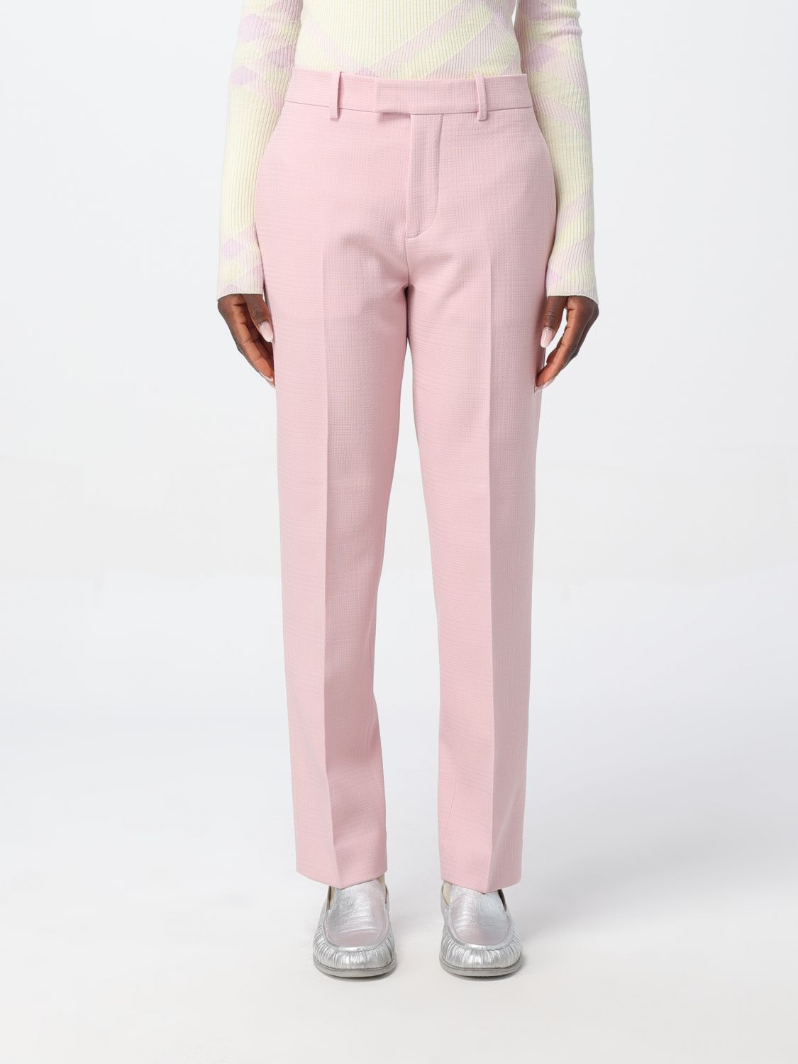 Burberry Trousers BURBERRY Woman colour Pink