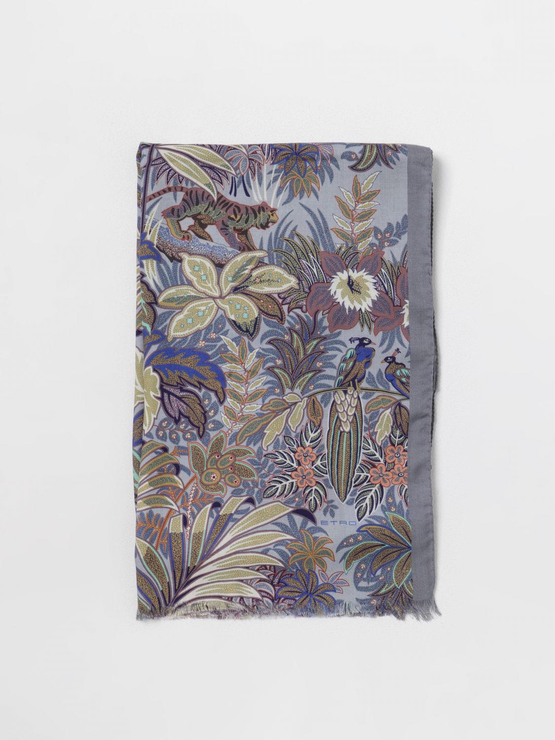 Etro Scarf ETRO Men colour Gnawed Blue