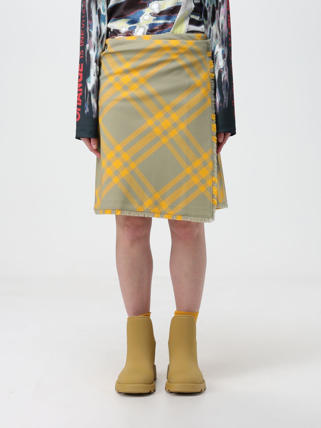 Burberry Skirt BURBERRY Woman colour Yellow