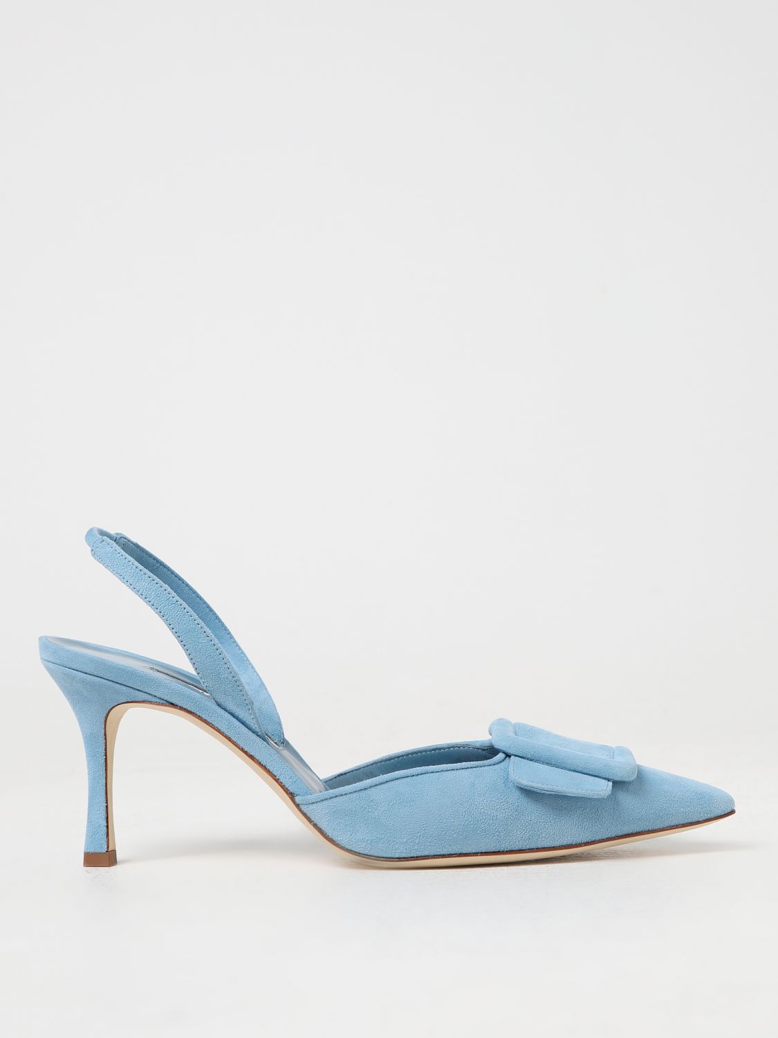 Manolo Blahnik High Heel Shoes MANOLO BLAHNIK Woman colour Denim