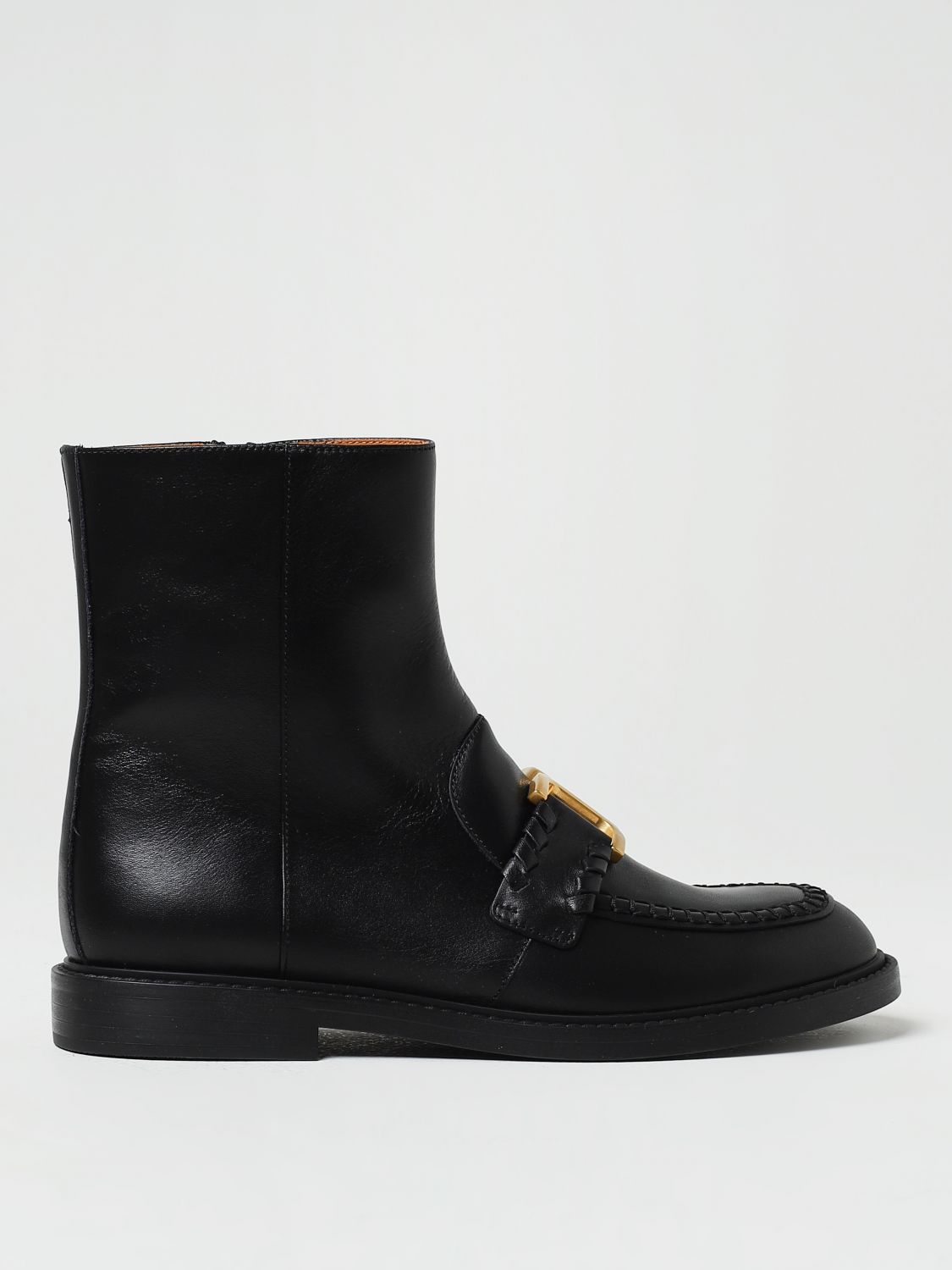 Chloé Flat Ankle Boots CHLOÉ Woman colour Black