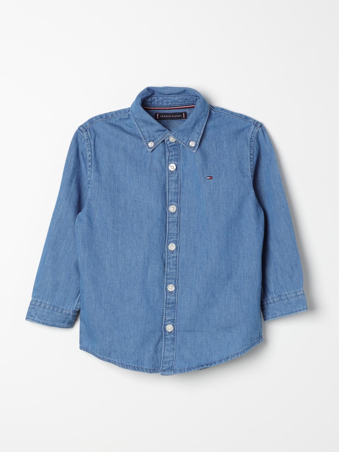 Tommy Hilfiger Shirt TOMMY HILFIGER Kids colour Denim