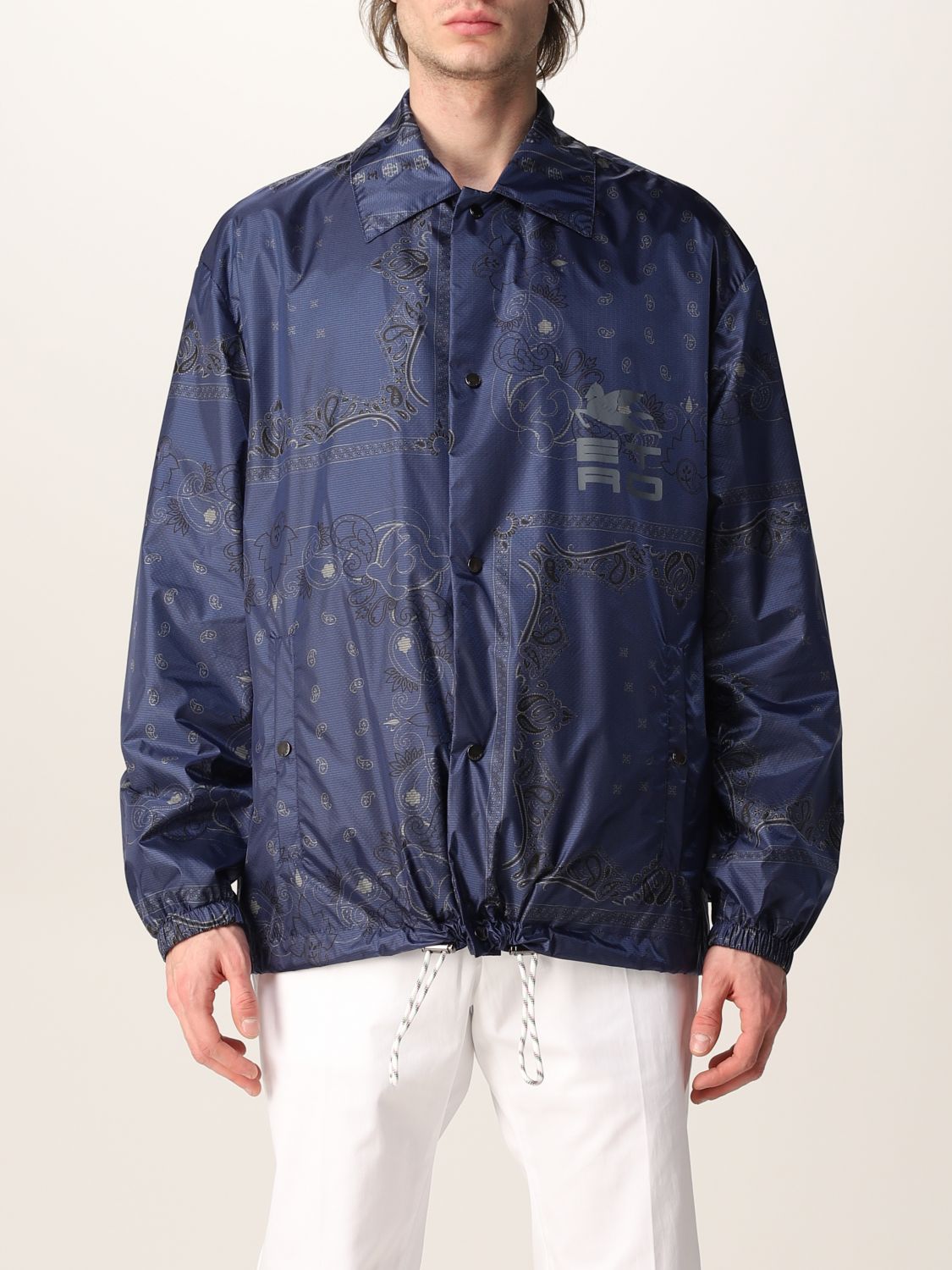 Etro Etro Paisley nylon jacket with zipper