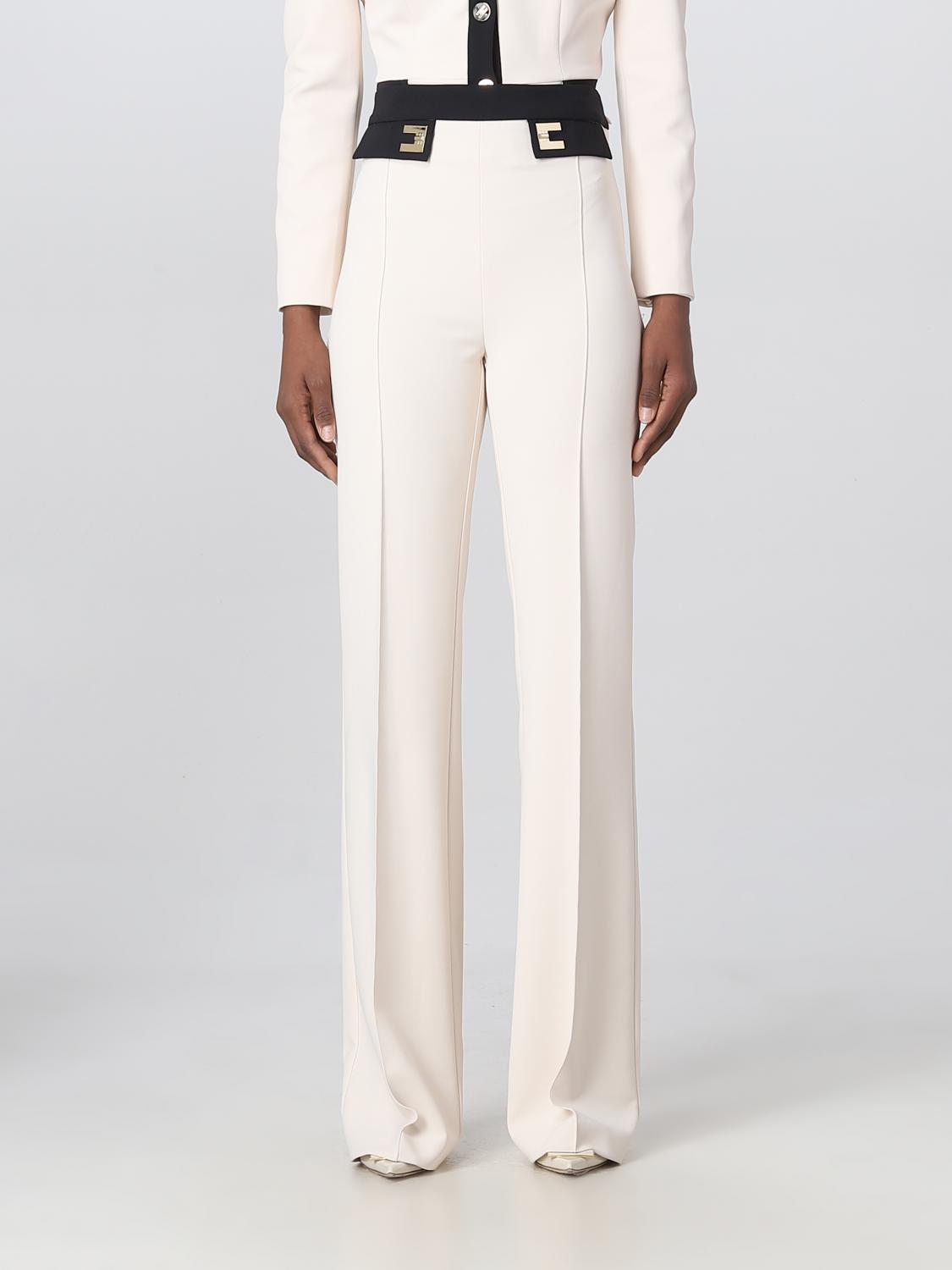 Elisabetta Franchi Trousers ELISABETTA FRANCHI Woman colour Butter