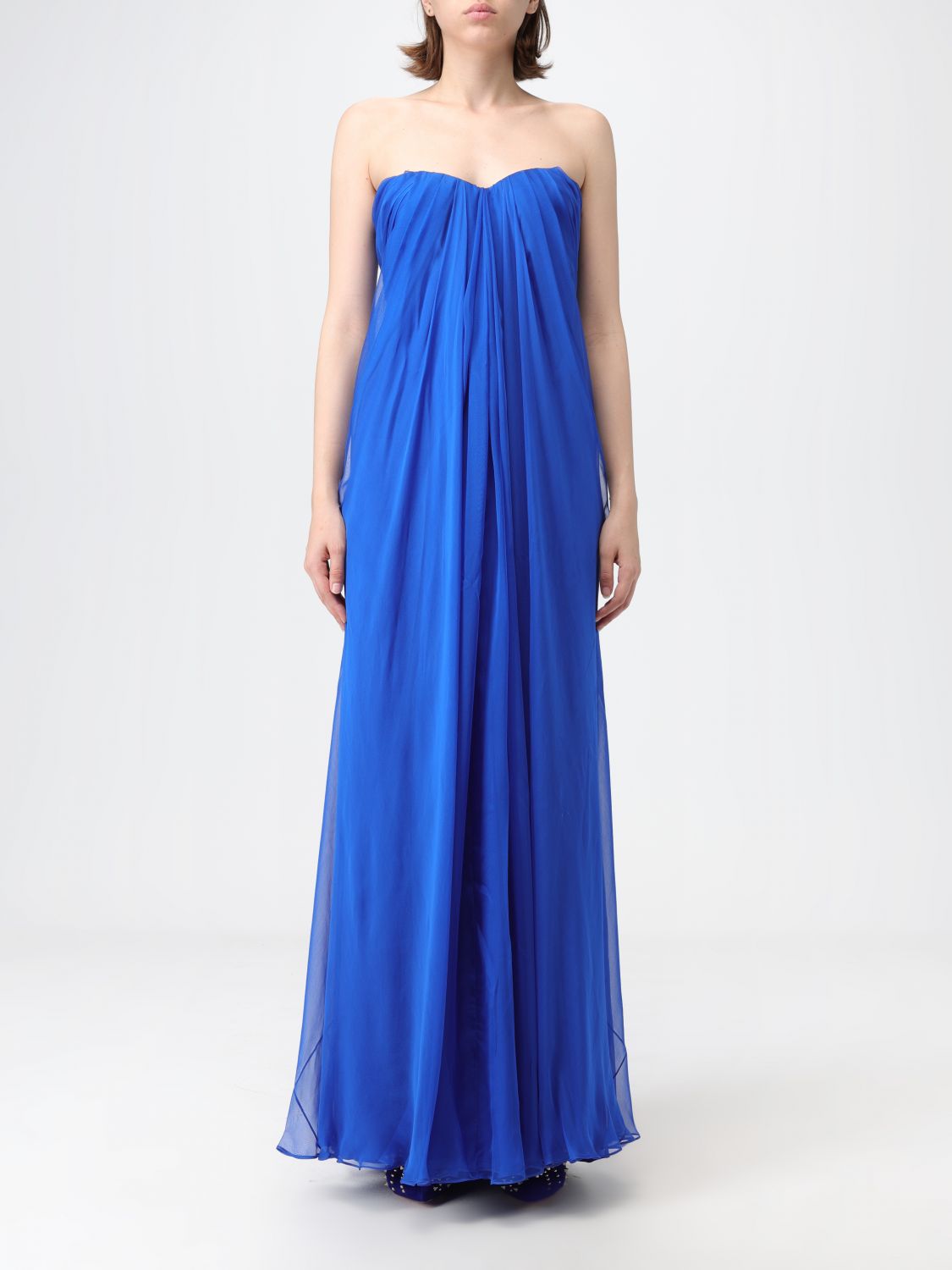 Alexander McQueen Dress ALEXANDER MCQUEEN Woman colour Blue