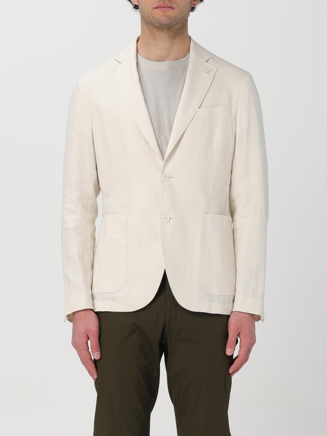 Manuel Ritz Blazer MANUEL RITZ Men colour Yellow Cream