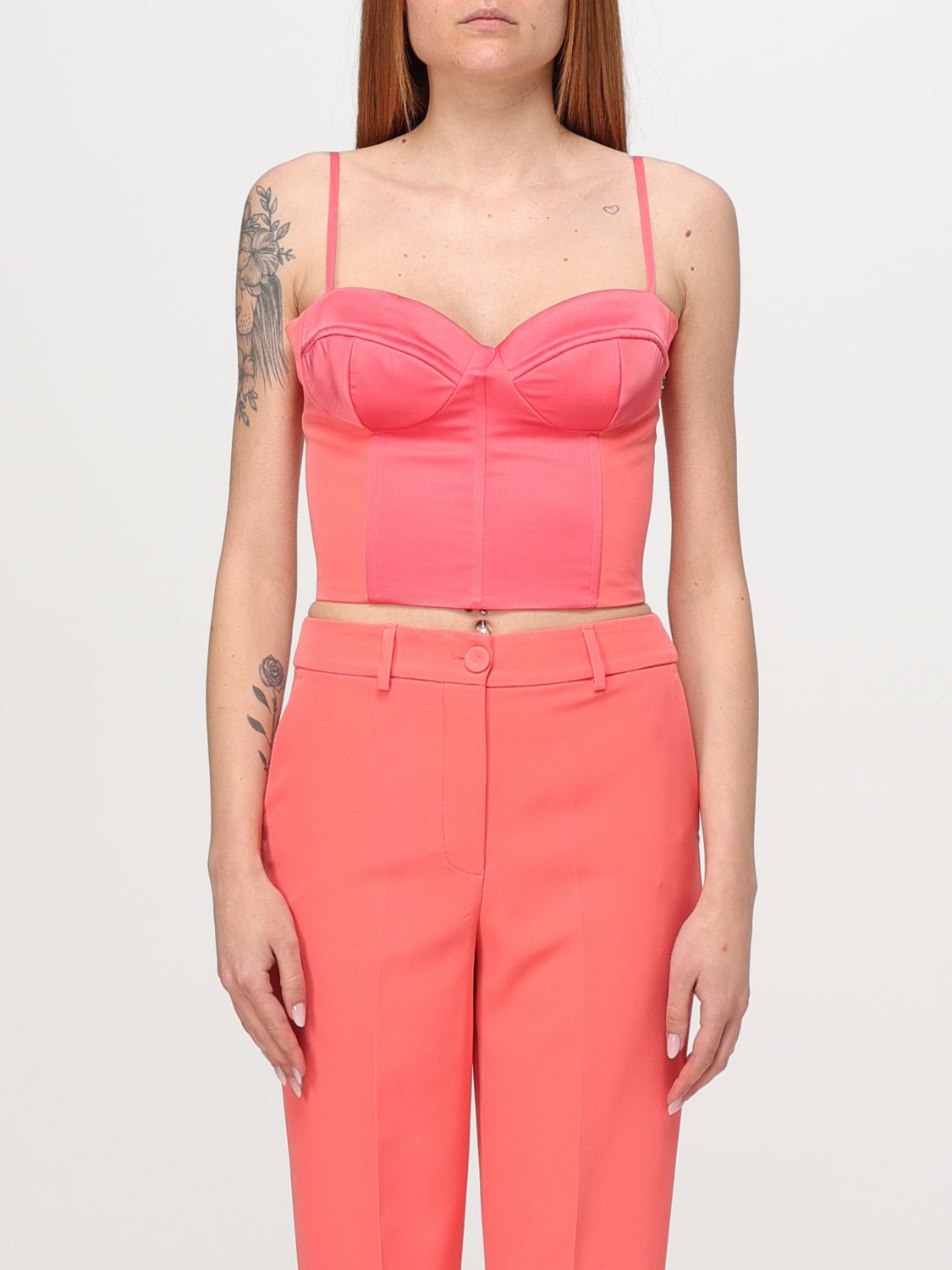 H Couture Top H COUTURE Woman colour Coral