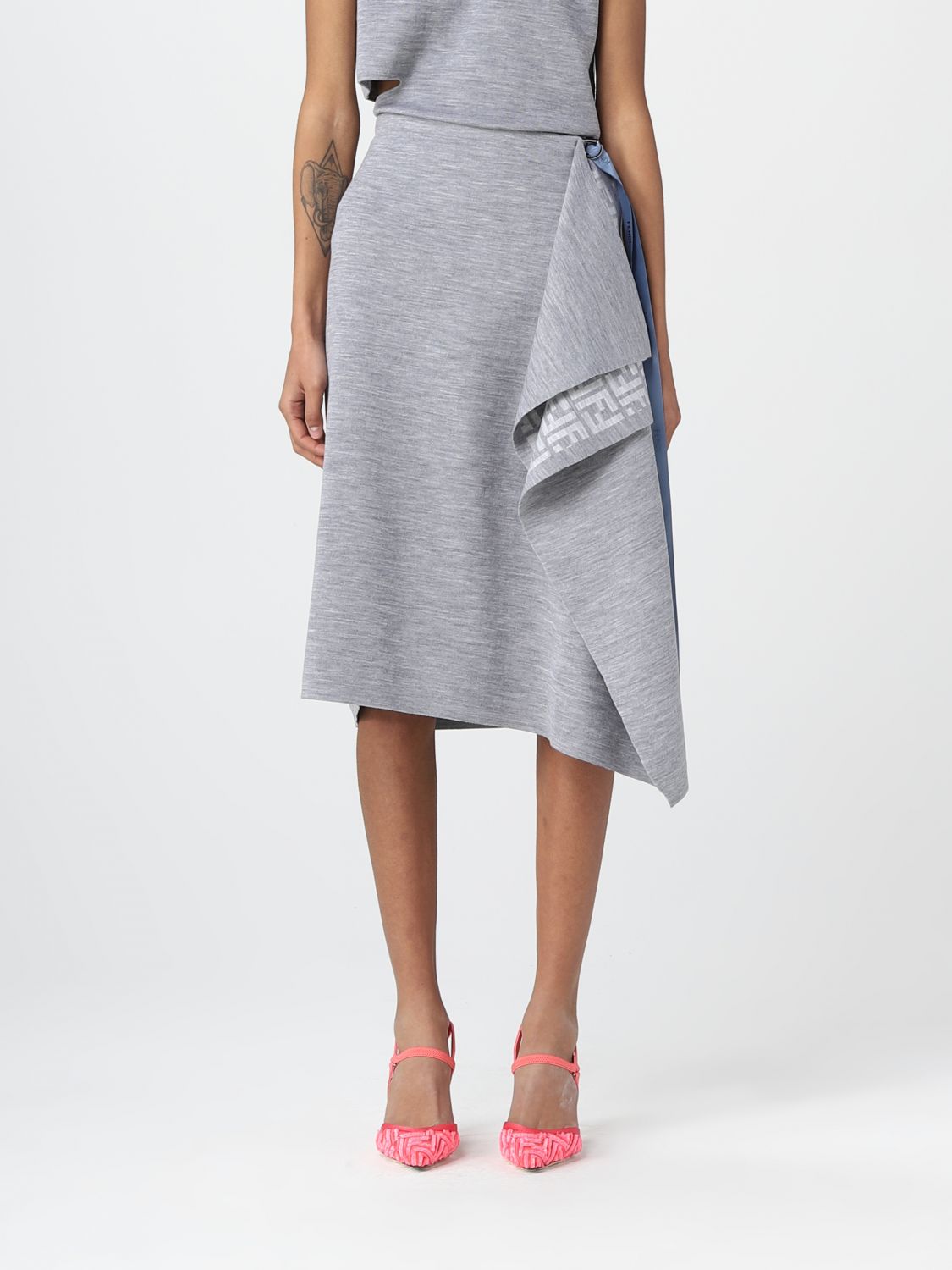 FENDI Skirt FENDI Woman colour Grey