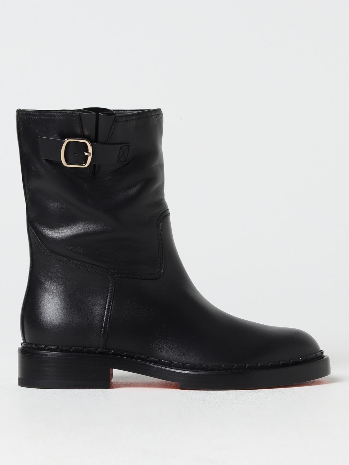 Santoni Flat Ankle Boots SANTONI Woman colour Black