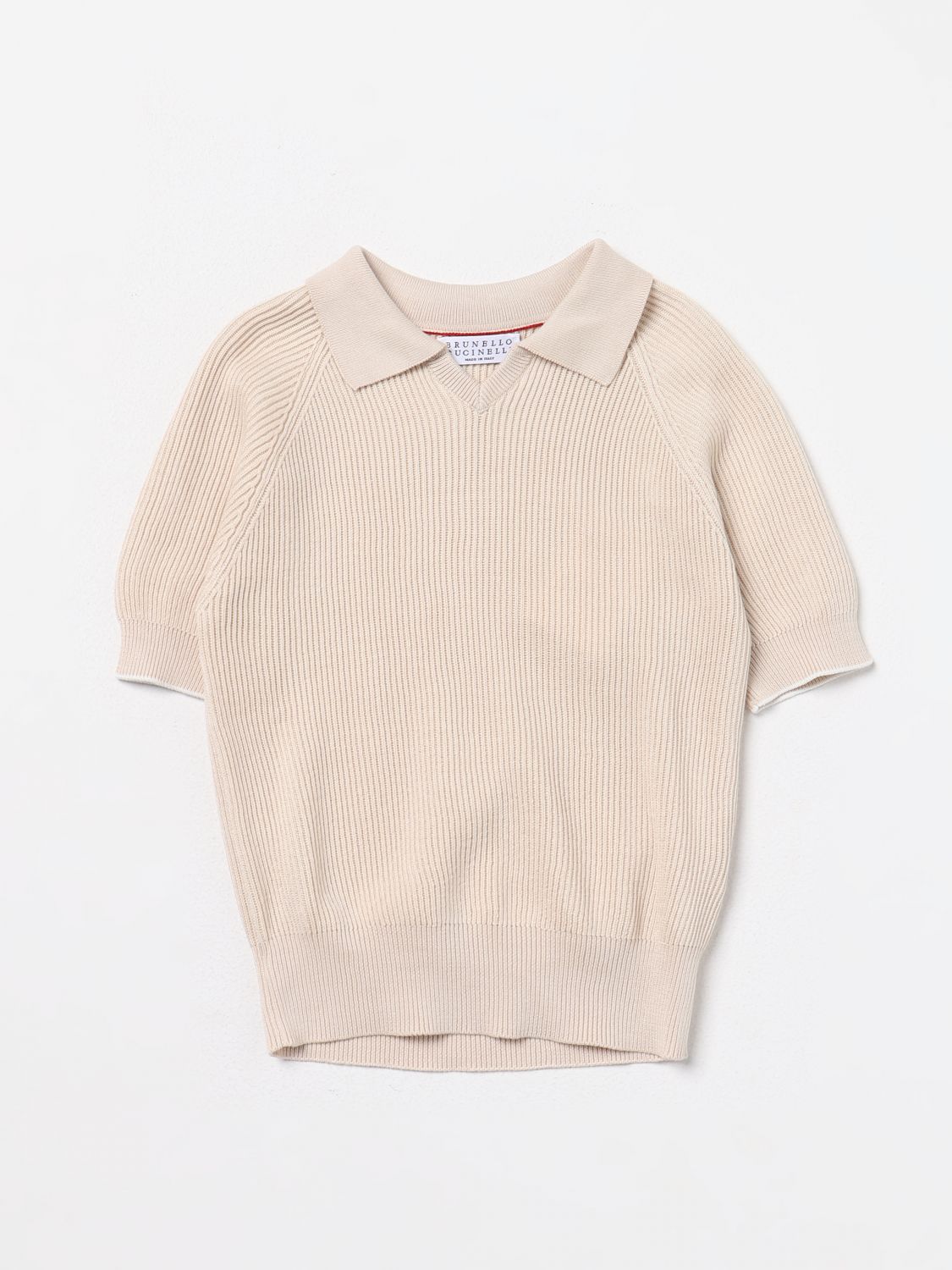 Brunello Cucinelli Polo Shirt BRUNELLO CUCINELLI Kids colour Beige