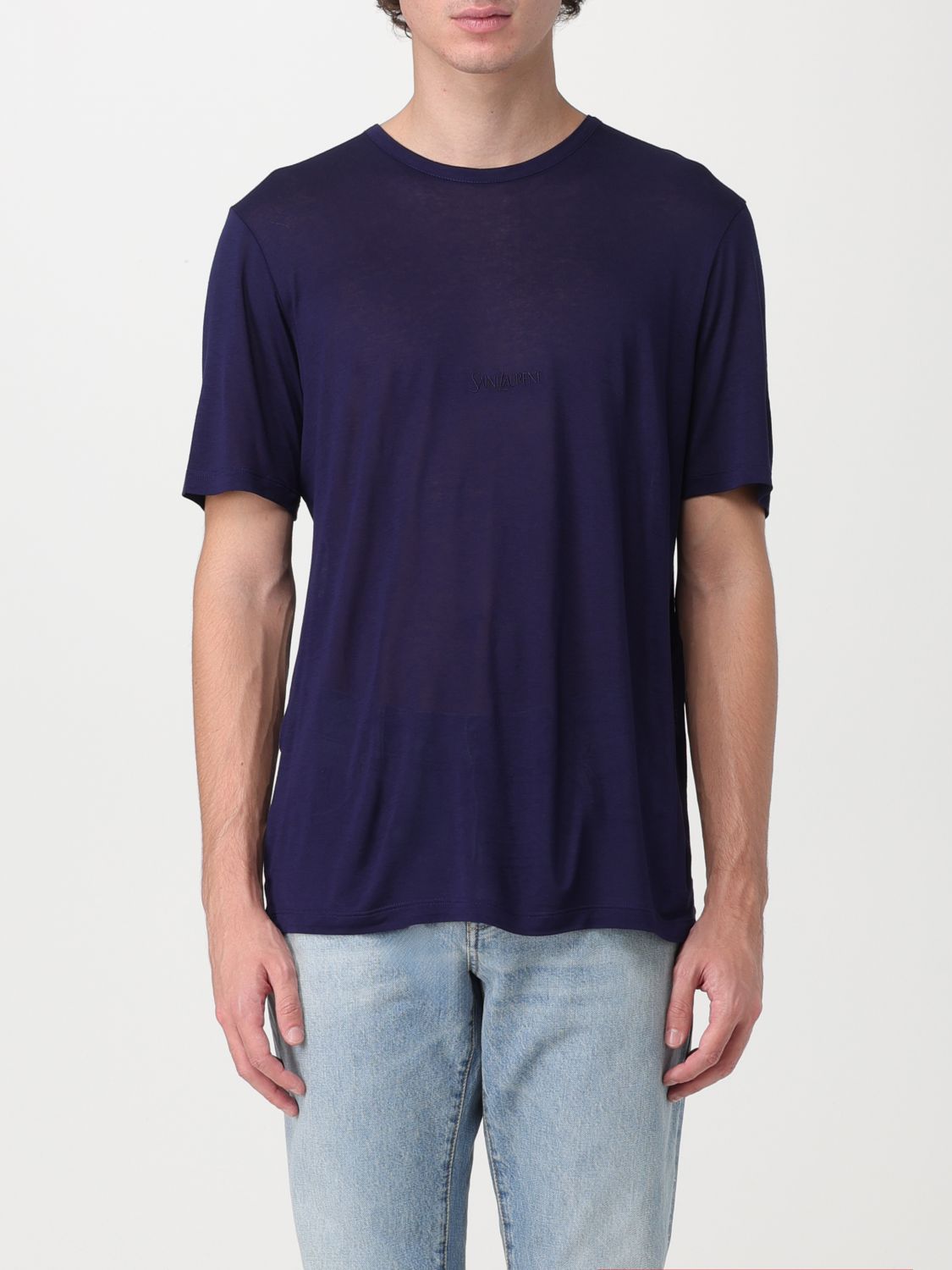 Saint Laurent T-Shirt SAINT LAURENT Men colour Blueberry