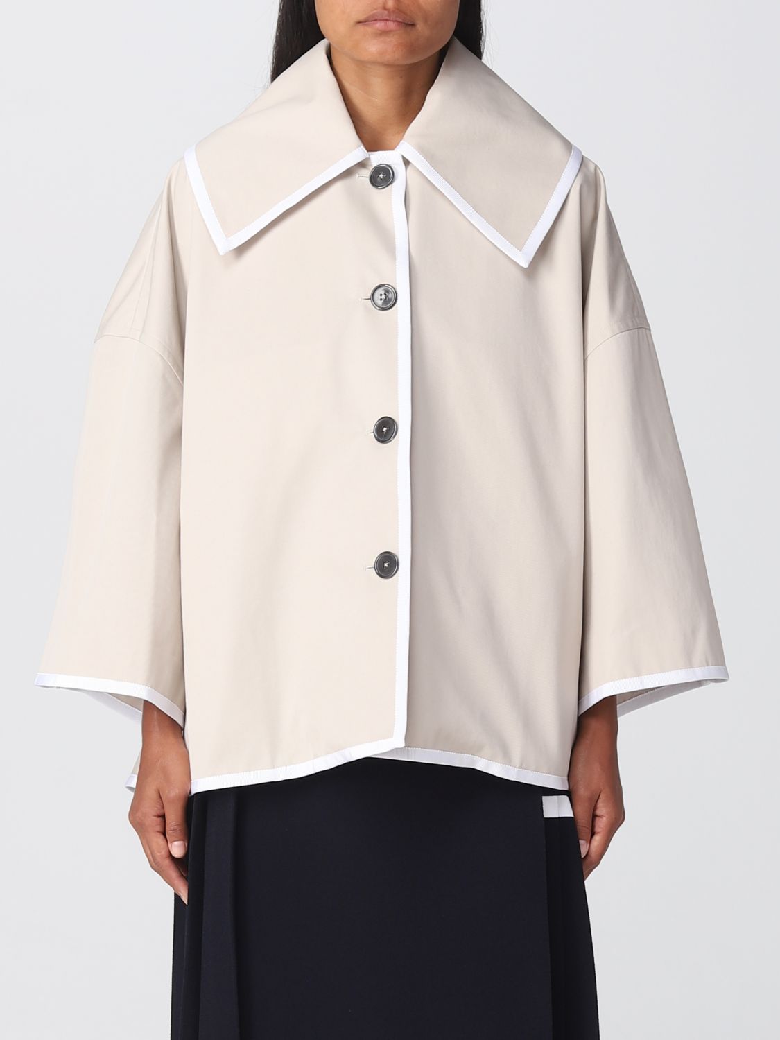 Thom Browne Coat THOM BROWNE Woman colour Beige