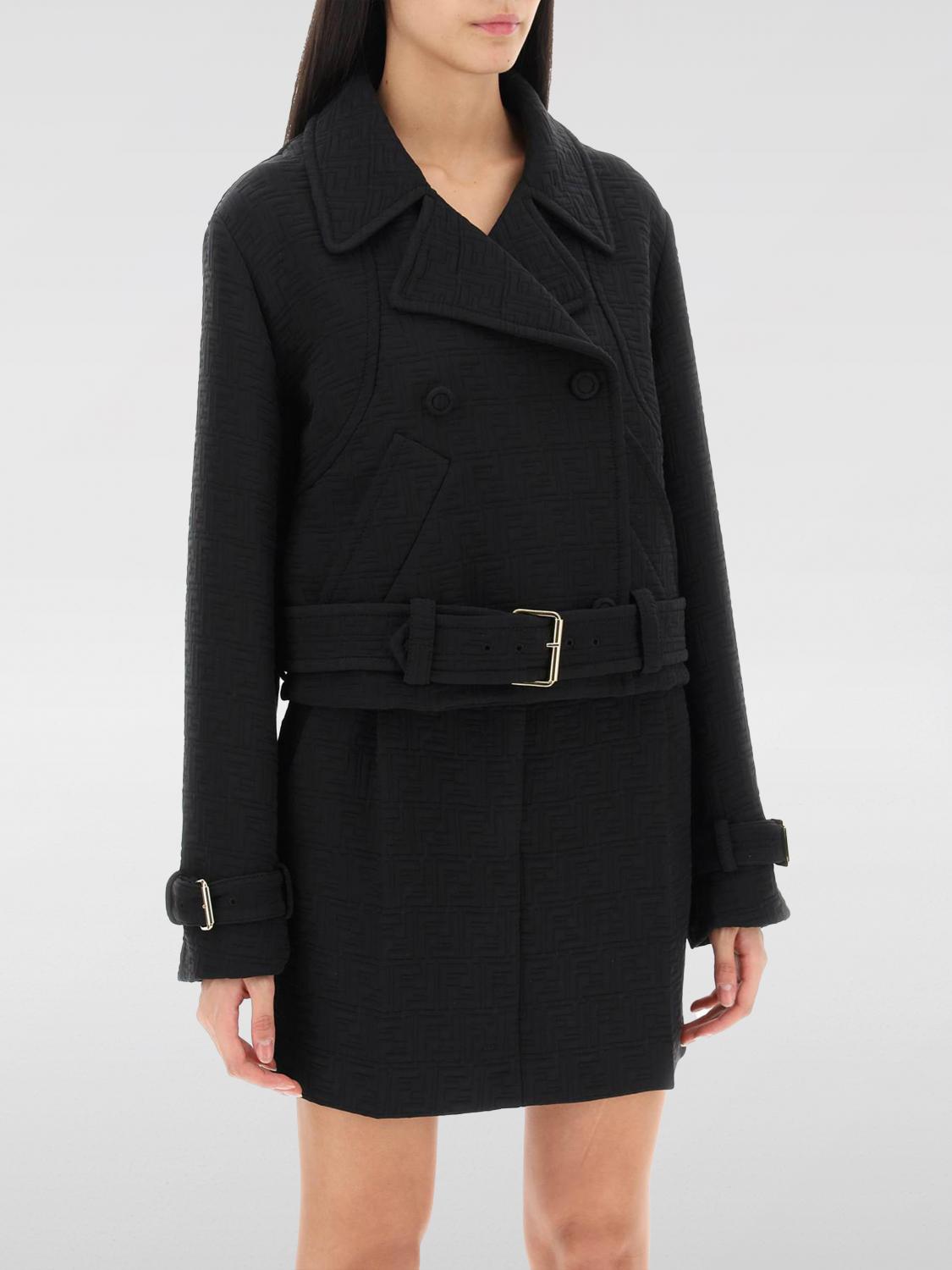 FENDI Coat FENDI Woman color Black