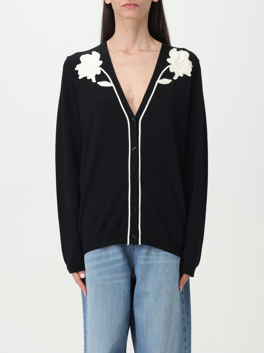 Valentino Cardigan VALENTINO Woman color Black