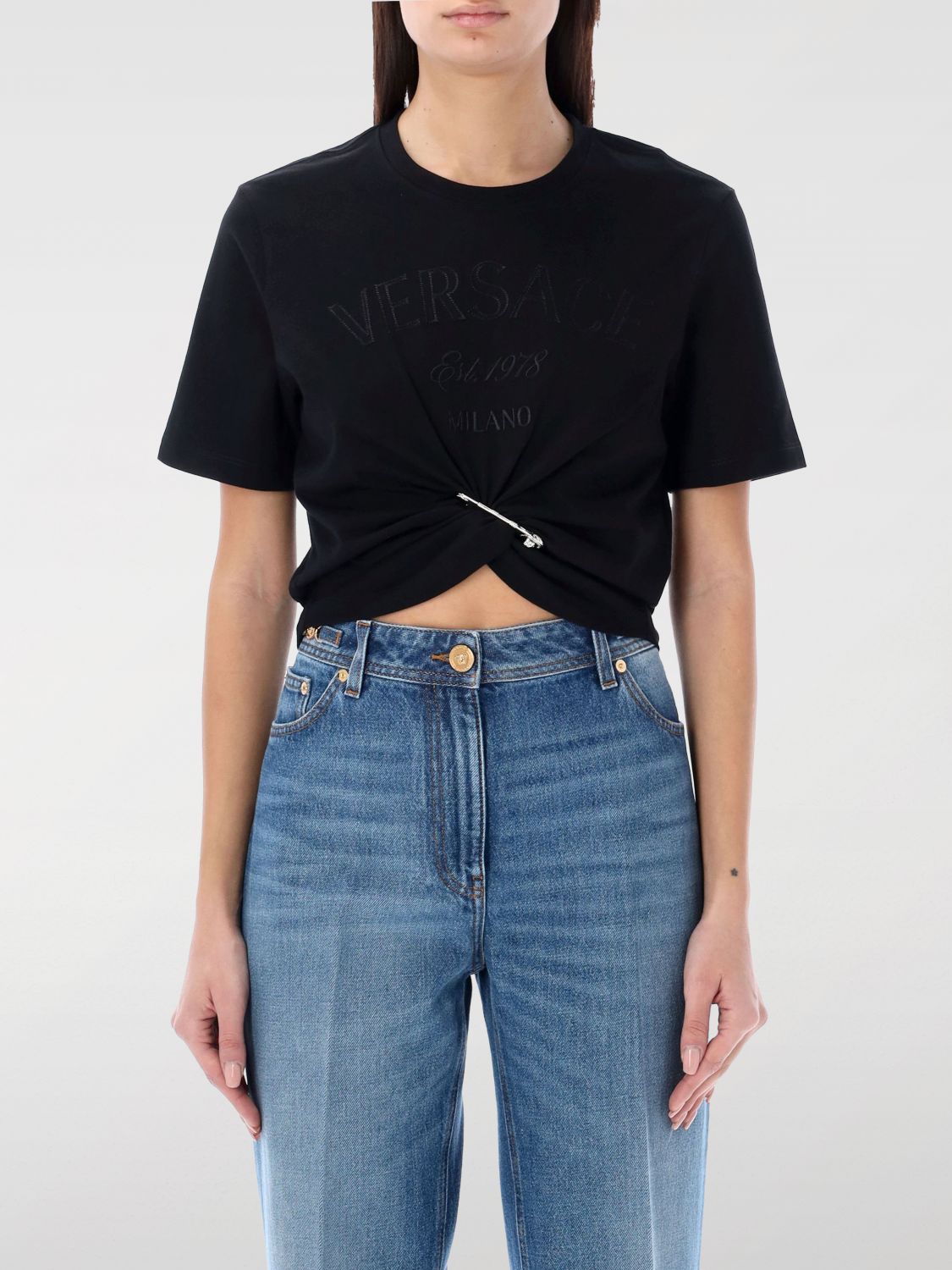 Versace T-Shirt VERSACE Woman color Black