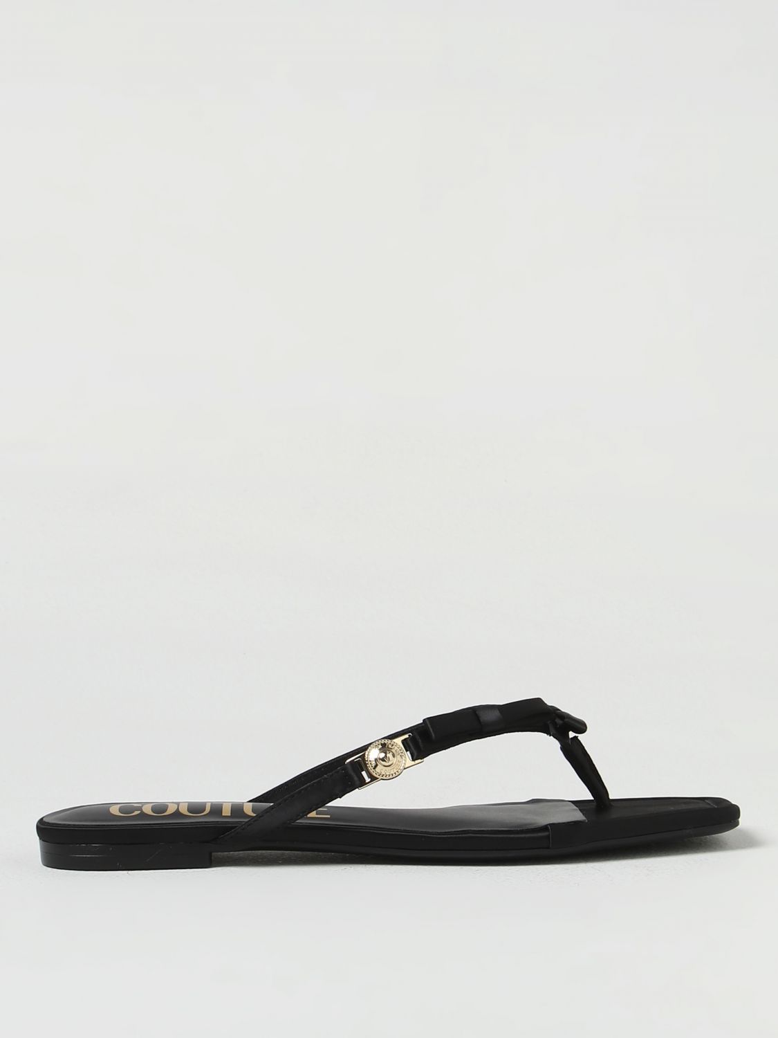 Versace Jeans Couture Flat Sandals VERSACE JEANS COUTURE Woman colour Black