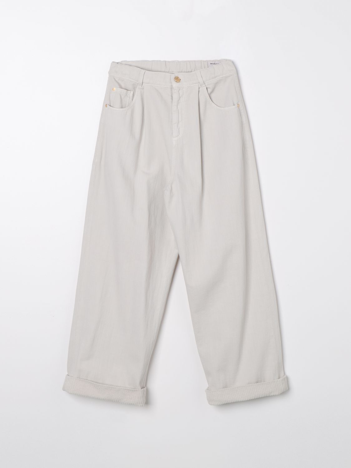 Brunello Cucinelli Trousers BRUNELLO CUCINELLI Kids colour Yellow Cream