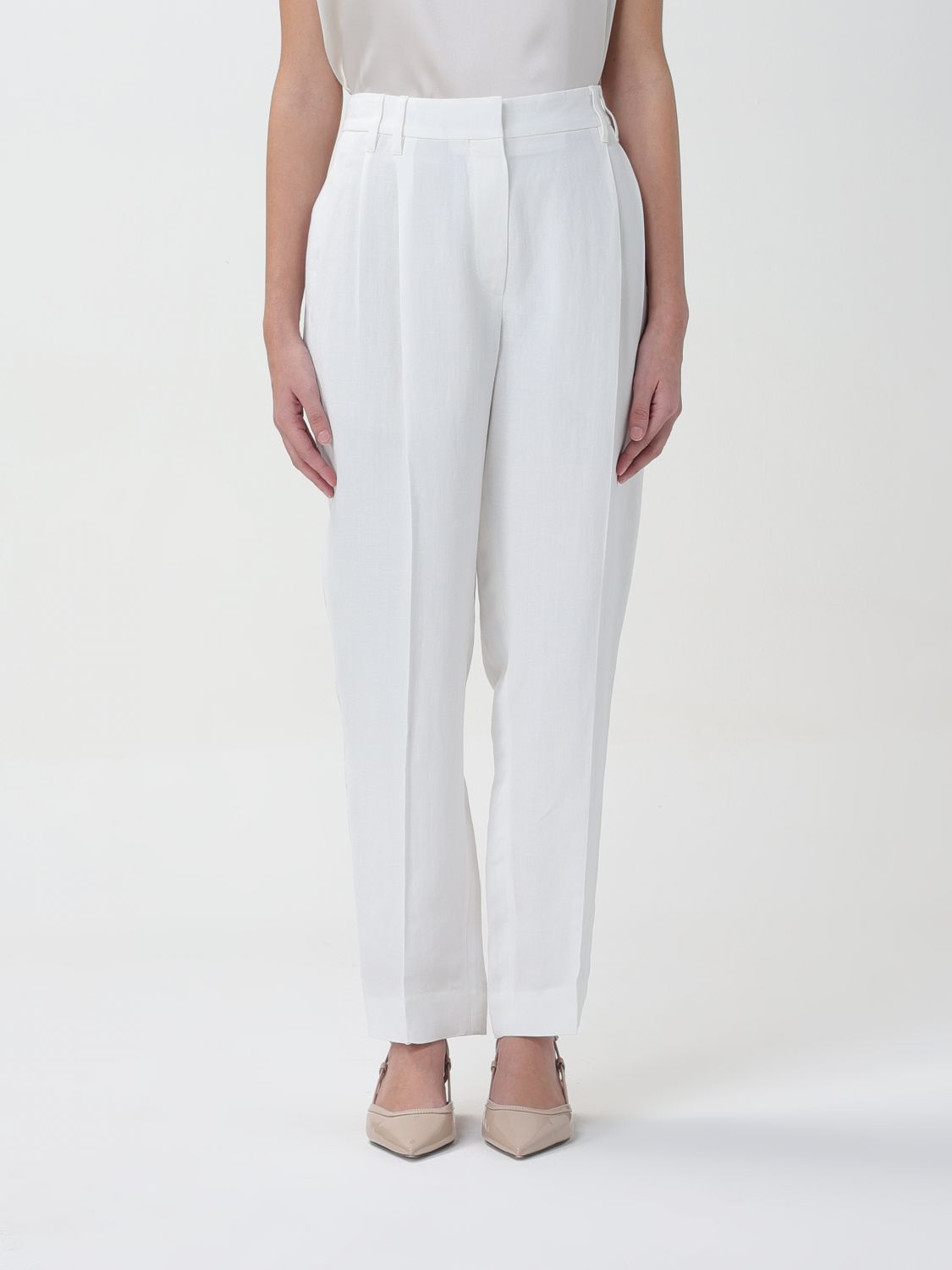 Brunello Cucinelli Trousers BRUNELLO CUCINELLI Woman colour Natural